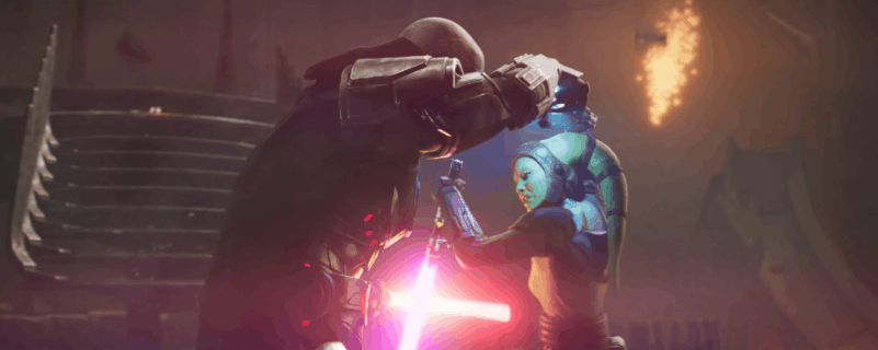Smooth moves from Light and Dark Side acolytes alike. (Gif: Bioware/EA)