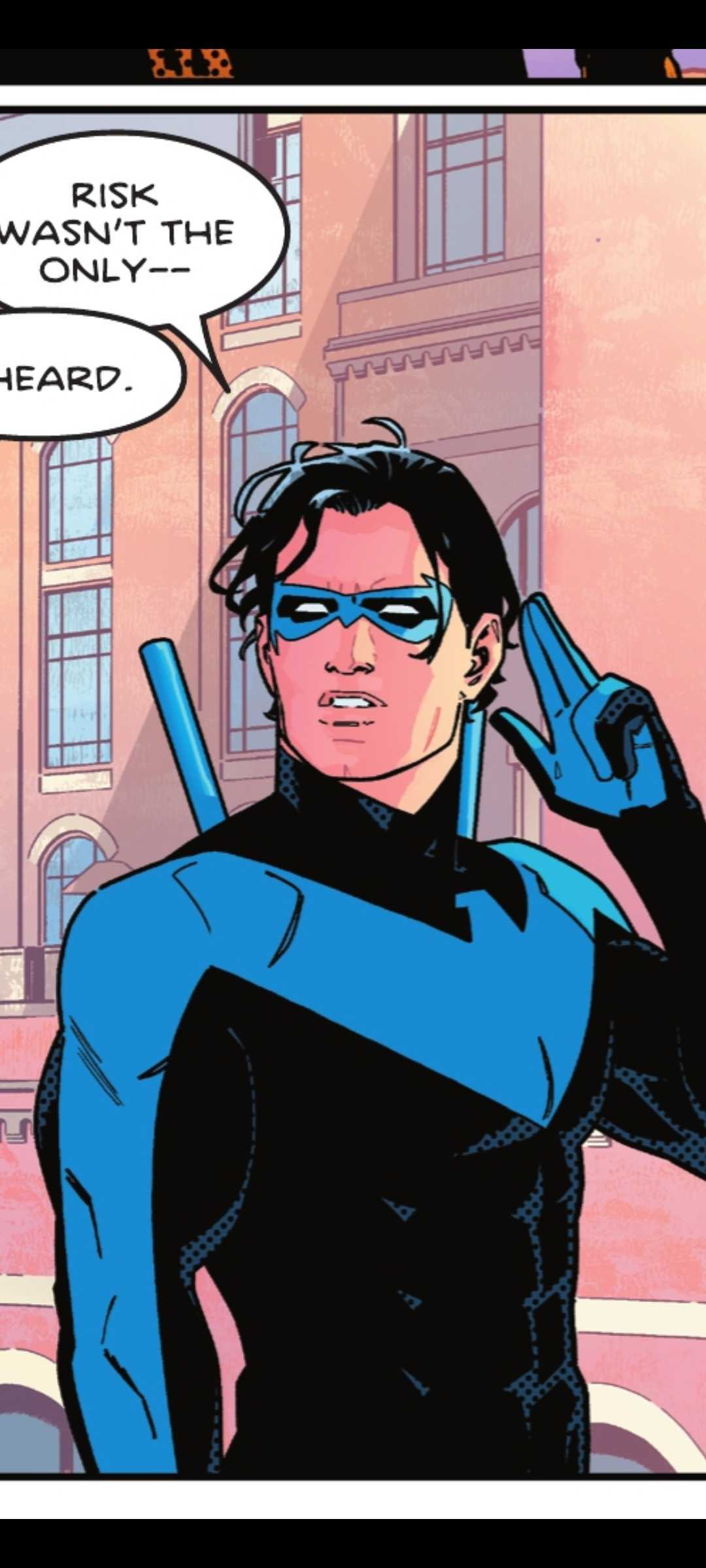 An example of maximum zoom in the Comixology android app, featuring Nightwing #89. (Screenshot: Bruno Redondo, Adriano Lucas, and Wes Abbott/DC Comics)
