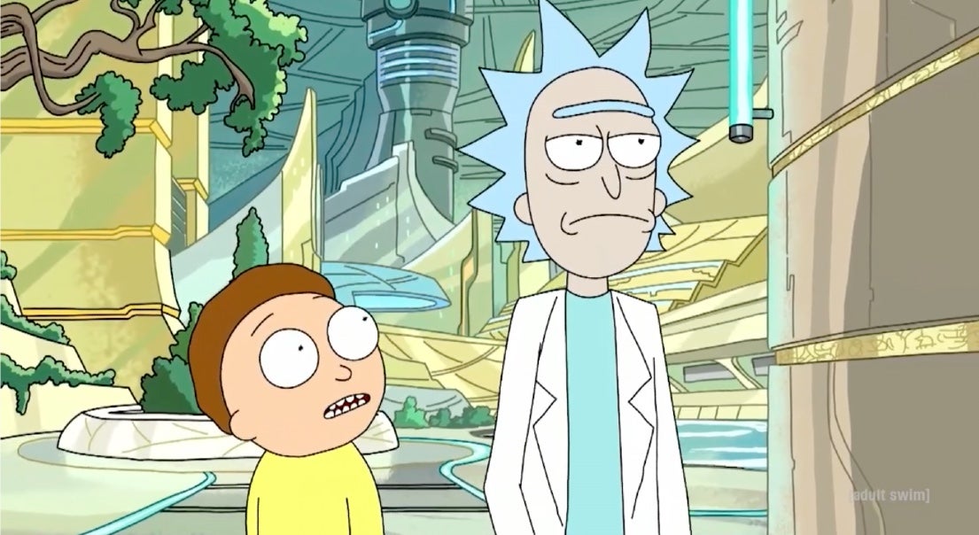 Morty and Rick having a serious discussion. (Screenshot: Adult Swim)