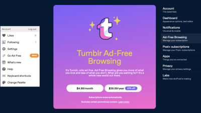 You Can Make the Bizarre Ads on Tumblr Disappear, for a Price