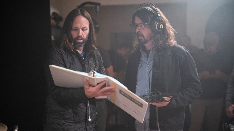 McDonnell and Grohl.  (Image: Open Road Films/Andrew Stuart)