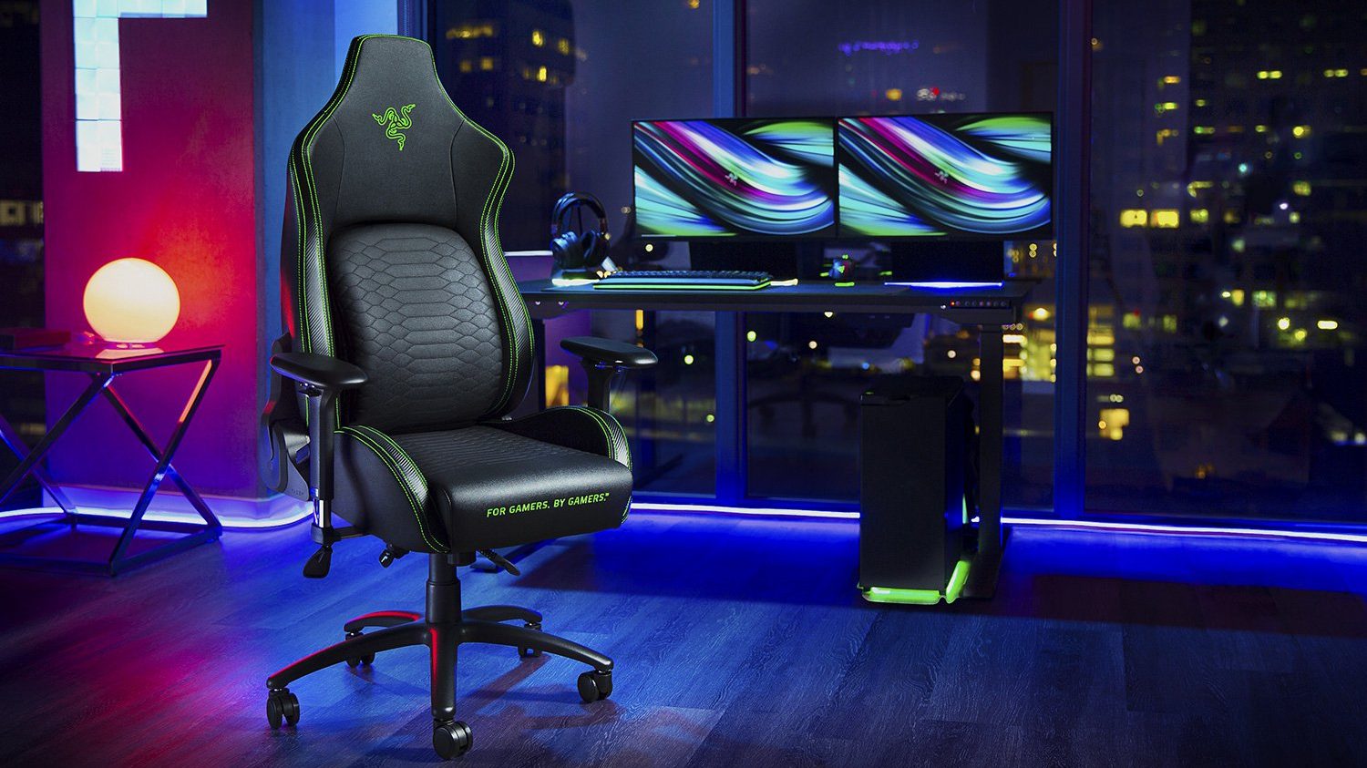 Razer Iskur gaming chair set-up