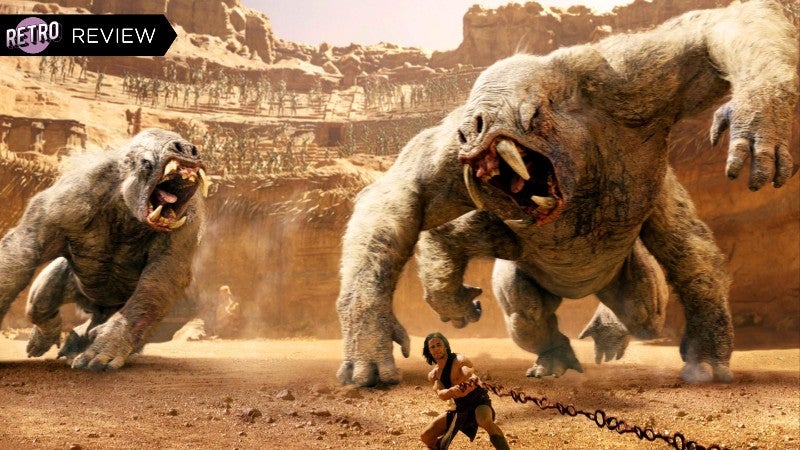 He can defeat two giant white apes, but John Carter can't defeat history. (Image: Disney)