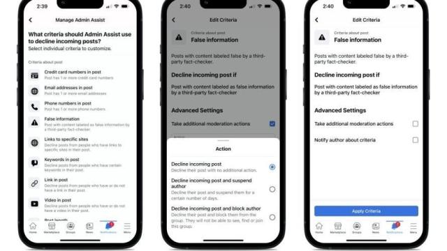Facebook Adds Tools for Group Admins To Limit Spread of Misinformation