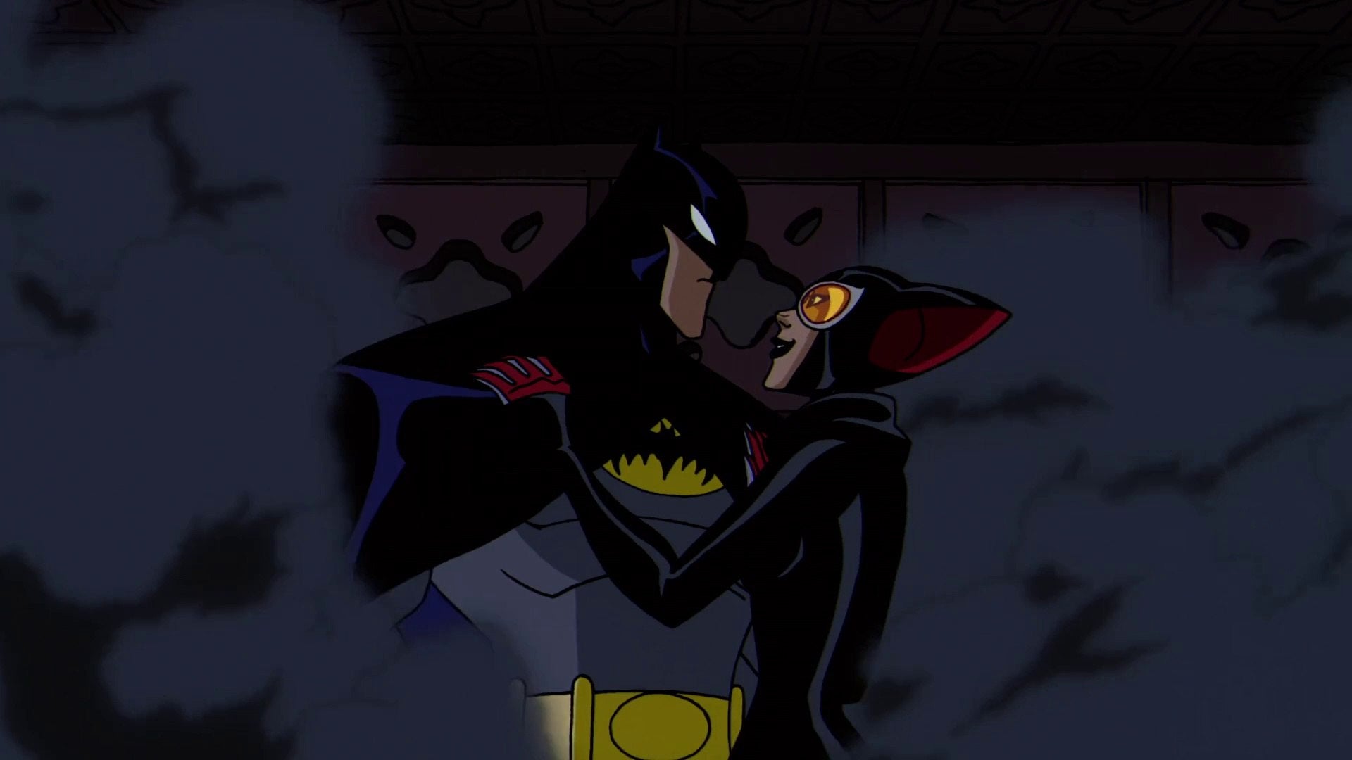 Surprisingly, the show doesn't do much with the Cat/Bat dynamic.  (Image: WB Animation)