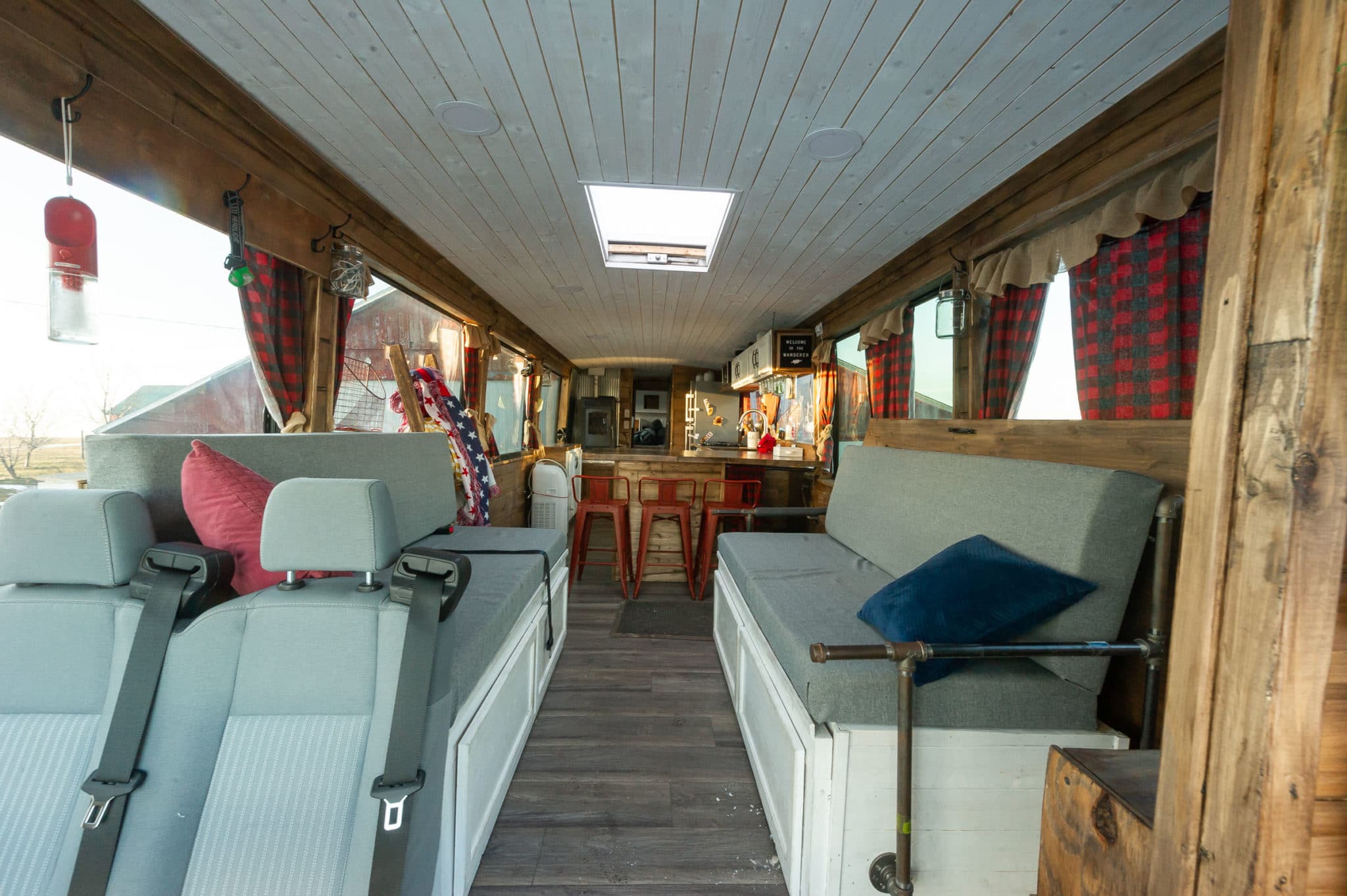 This Beautiful Coach Bus RV Has a Basement Bedroom and a Full Kitchen