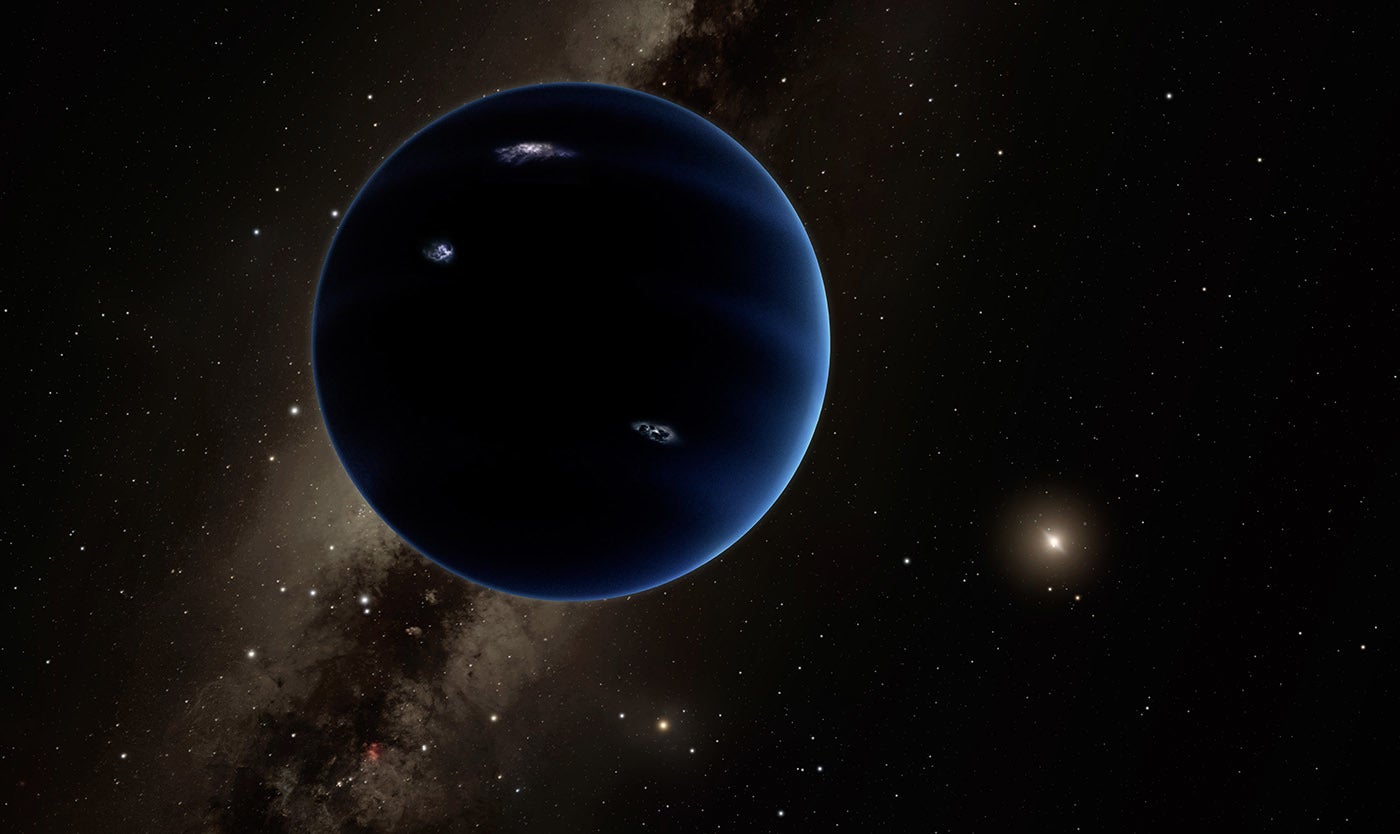 Conceptual image of the hypothetical Planet Nine.  (Image: Caltech/R. Hurt (IPAC))