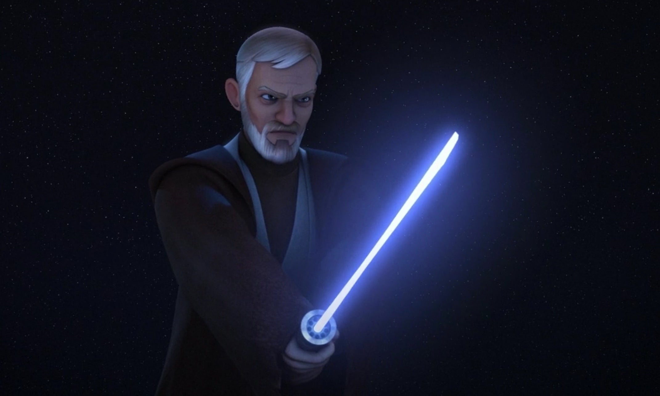 Obi-Wan Kenobi, ready for the moment. (Screenshot: Disney+/Lucasfilm)