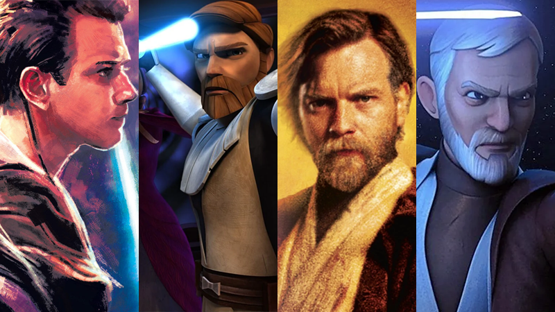 The many lives of Obi-Wan Kenobi. (Image: Del Rey and Lucasfilm)