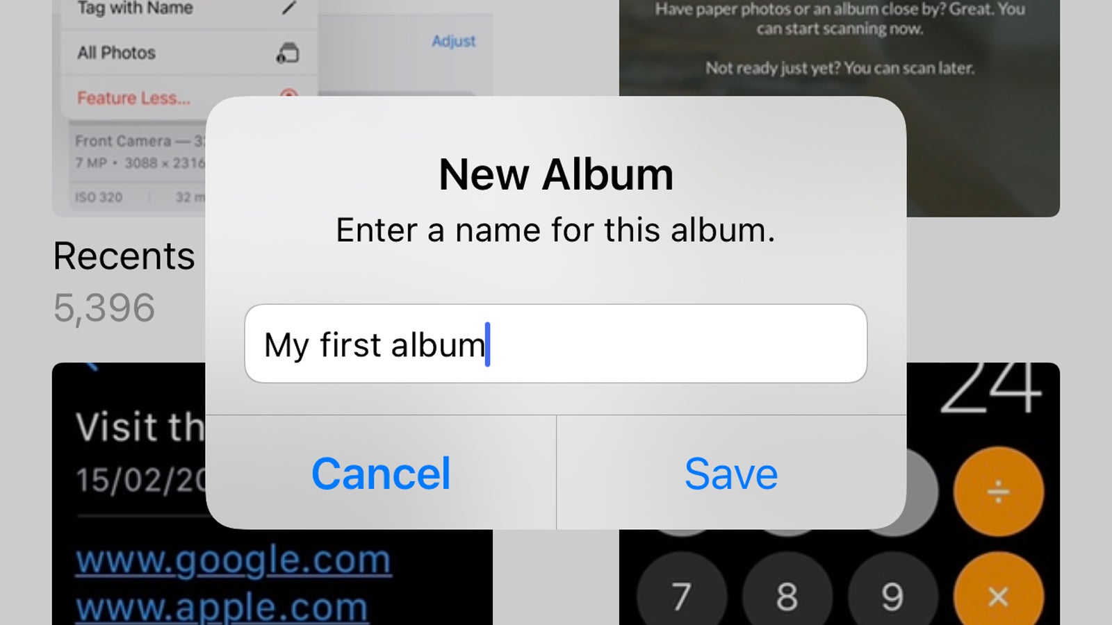 Add some order with an album or two. (Screenshot: Apple Photos)