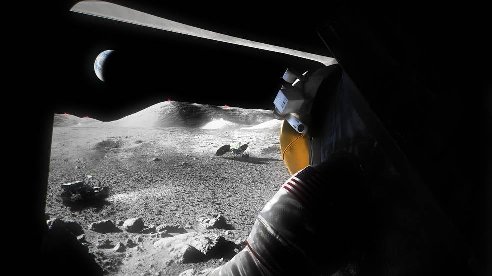 Conceptual image of a crewed Artemis mission to the Moon.  (Image: NASA)