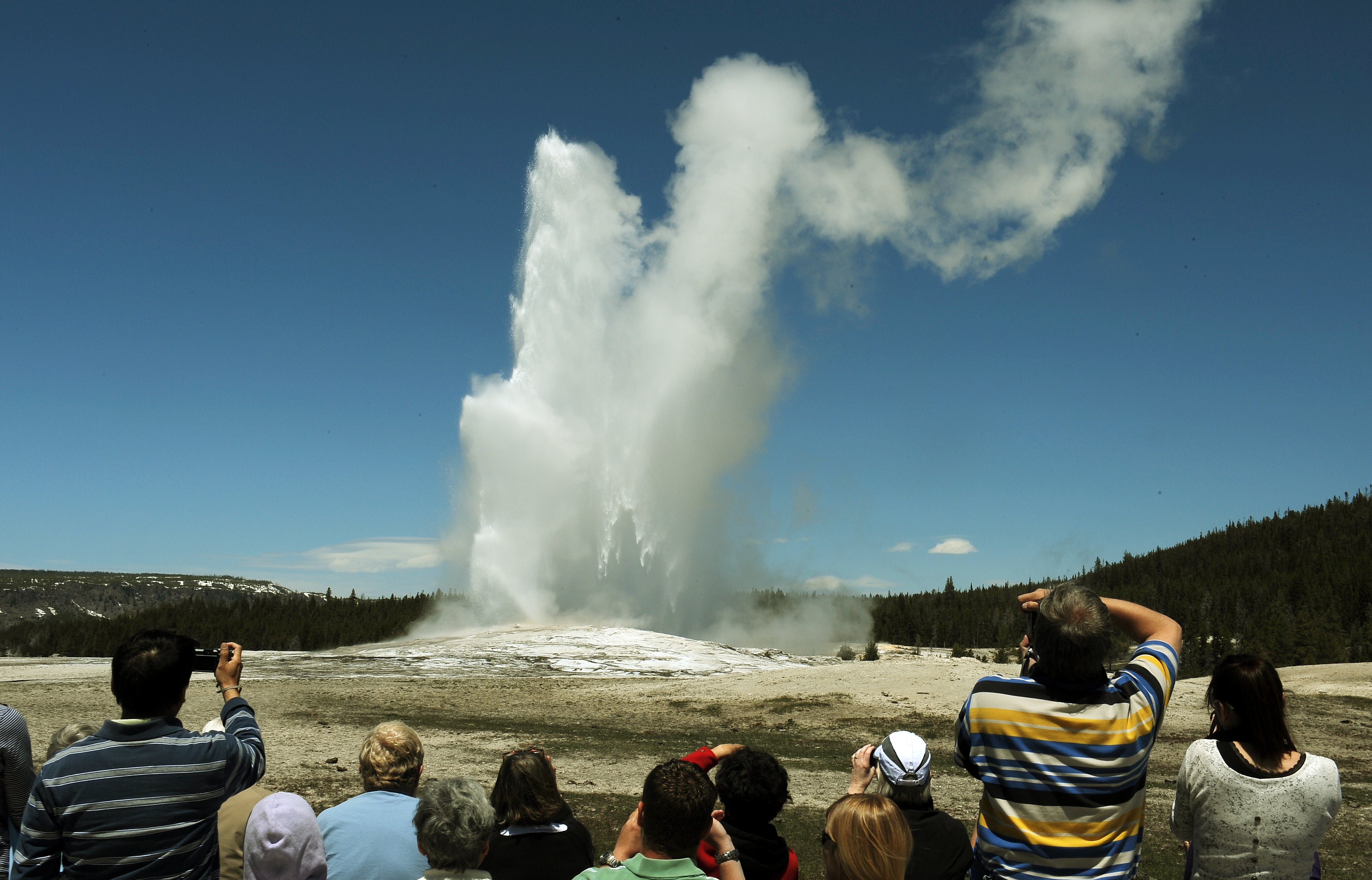Yellowstone's 'Old Faithful' geyser erupts around every 90 minutes. Photo from June 1, 2011. (Photo: MARK RALSTON/AFP, Getty Images)