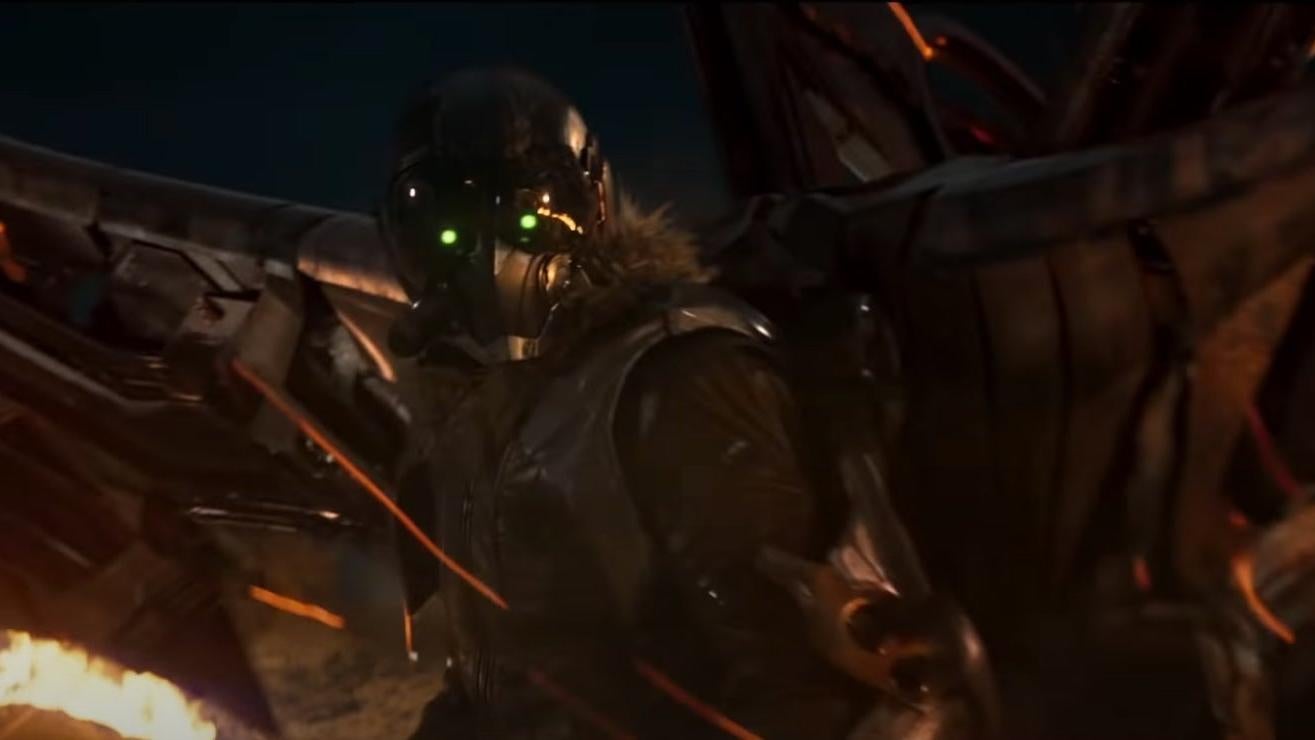 Vulture in Homecoming. The new suit looks like this but we aren't sure if it's the same. (Screenshot: YouTube)