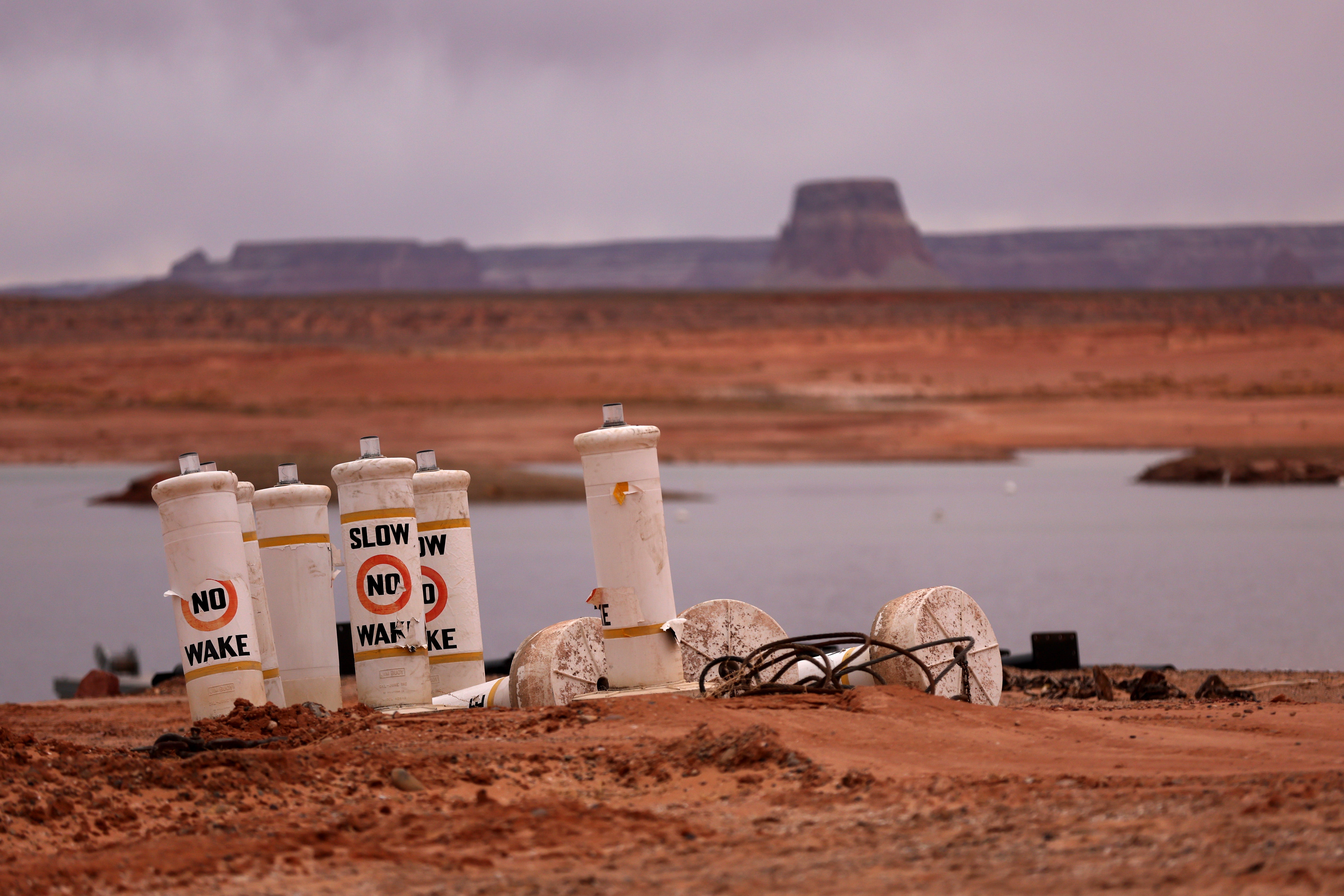  Buoys sit on the beach near the Wahweap Marina at Lake Powell. (Photo: Justin Sullivan, Getty Images)