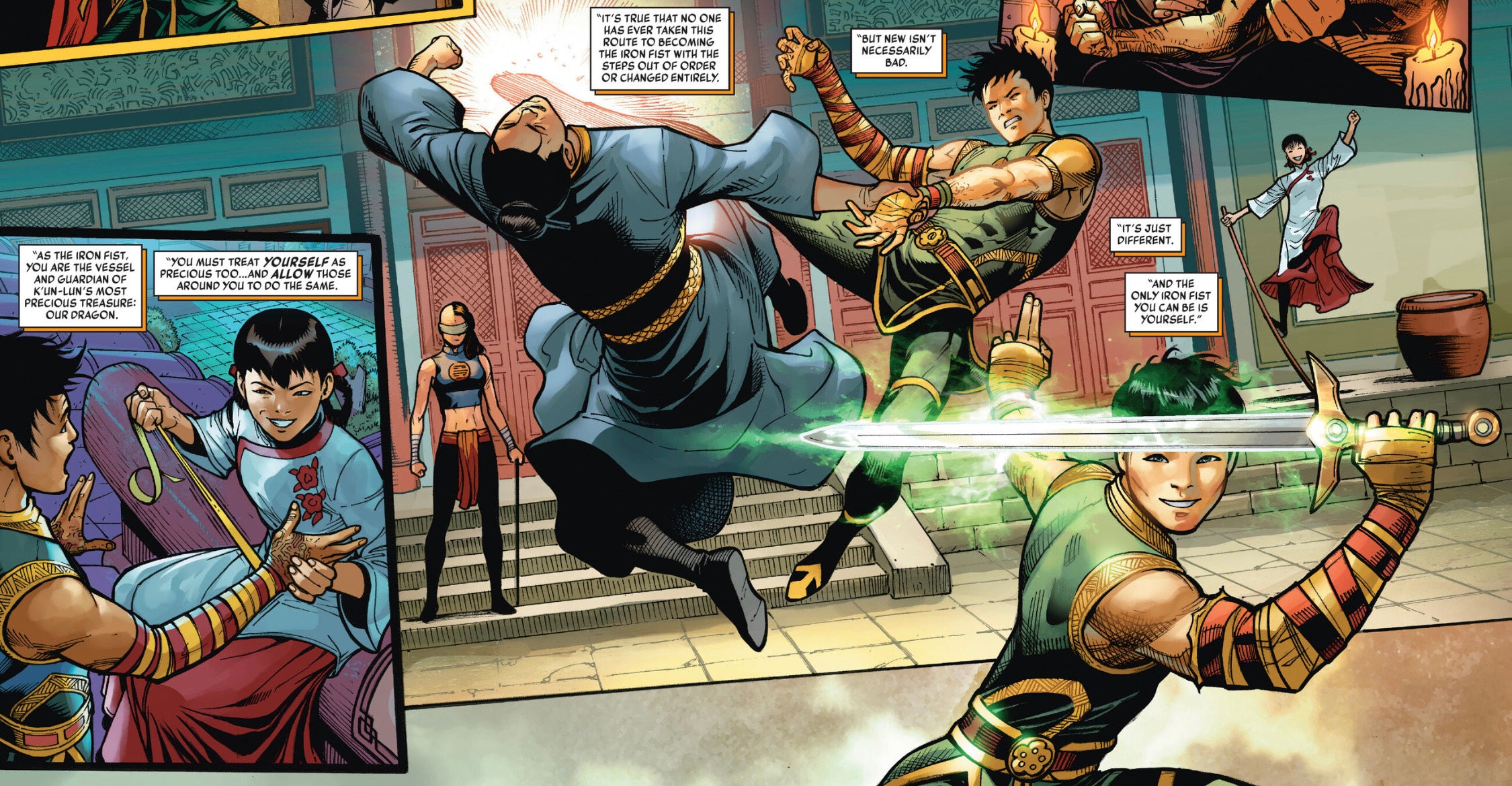 How Lin Lie got his groove back.  (Image: Sean Chen, Victor Olazaba, & Jay David Ramos/Marvel Comics)