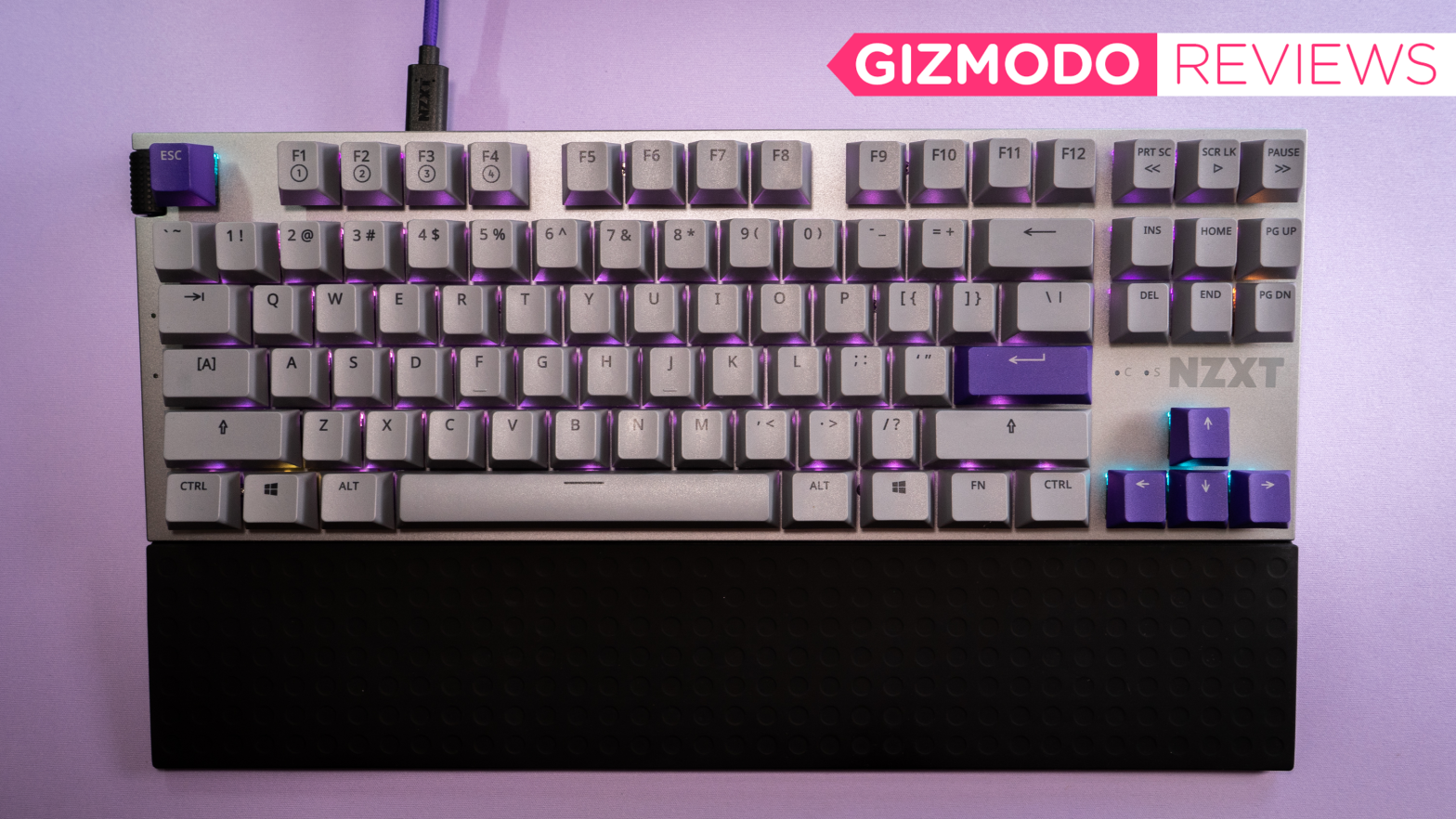 The NZXT Function is a fine mid-range alternative to mechanical keyboards made for gamers and DIY enthusiasts.  (Photo: Florence Ion / Gizmodo)
