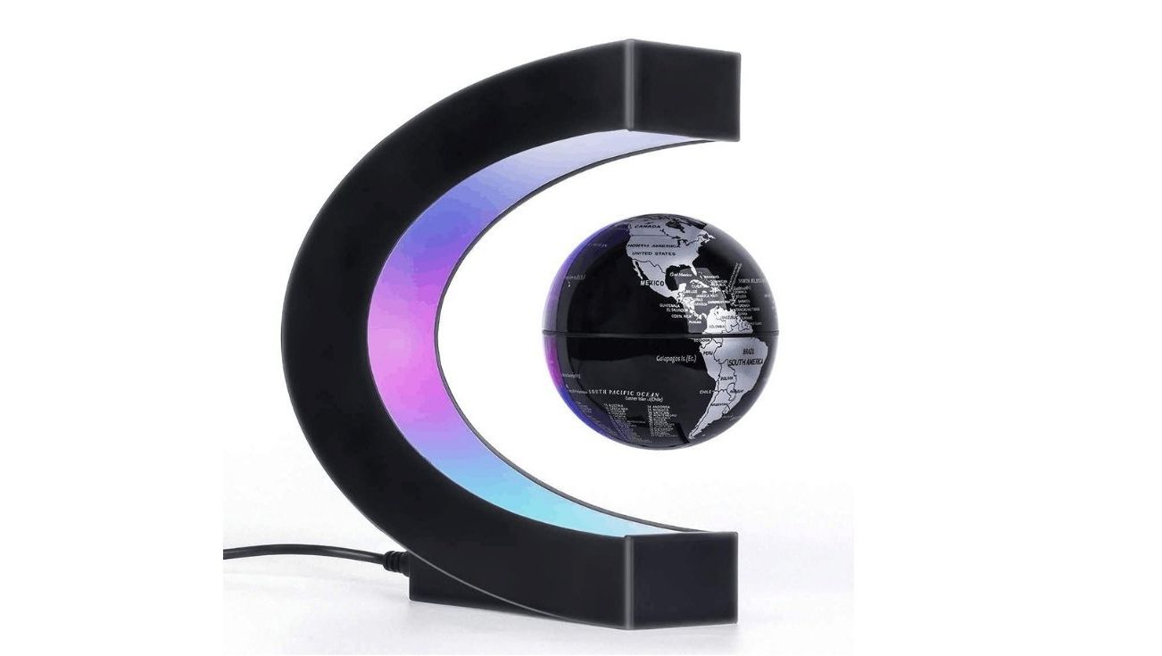 Magnetic floating globe is a great desk gadget to stare at during boring meetings