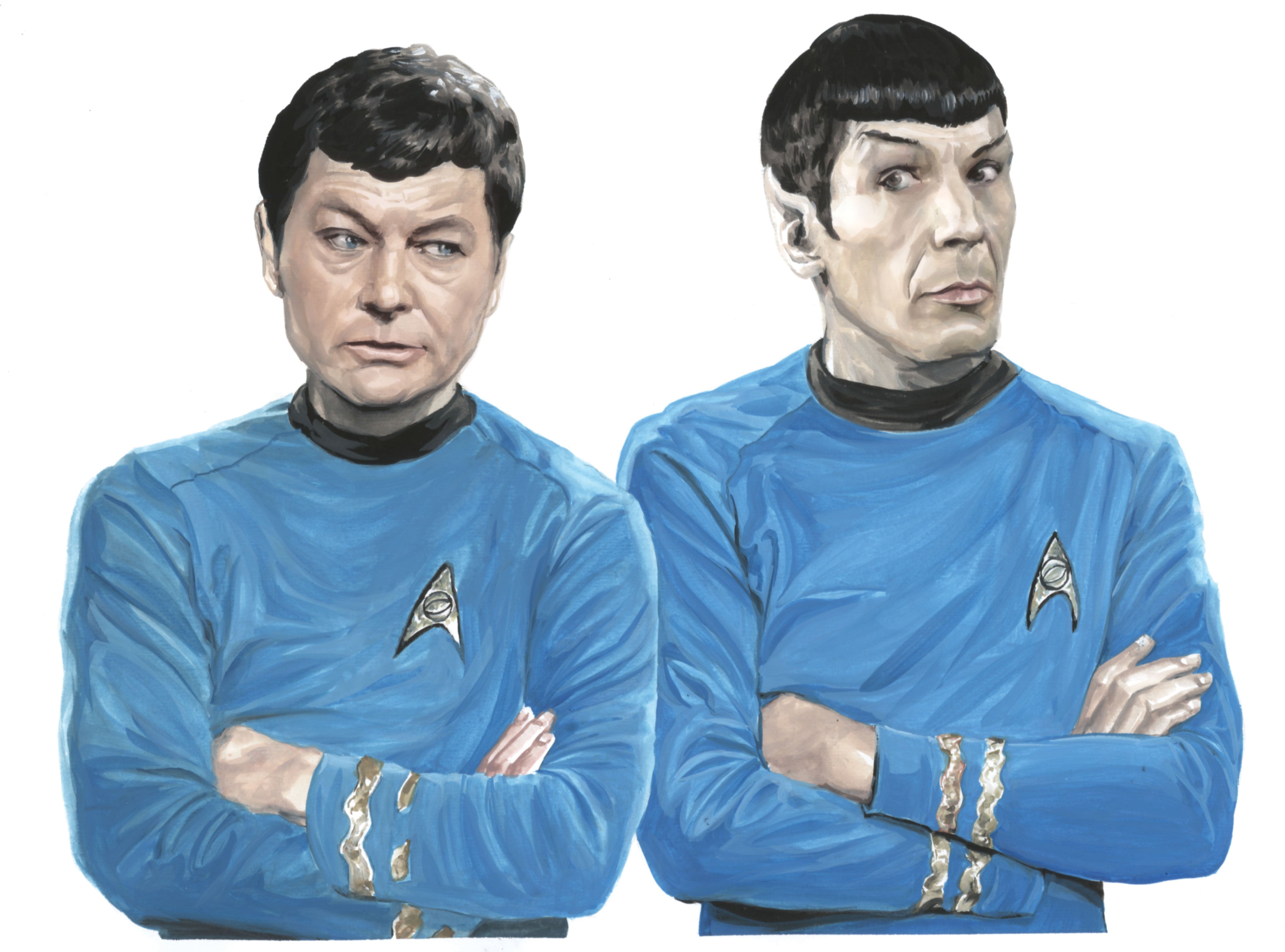 Bones and Spock by J.K. Woodward. (Image: BenBella Books)