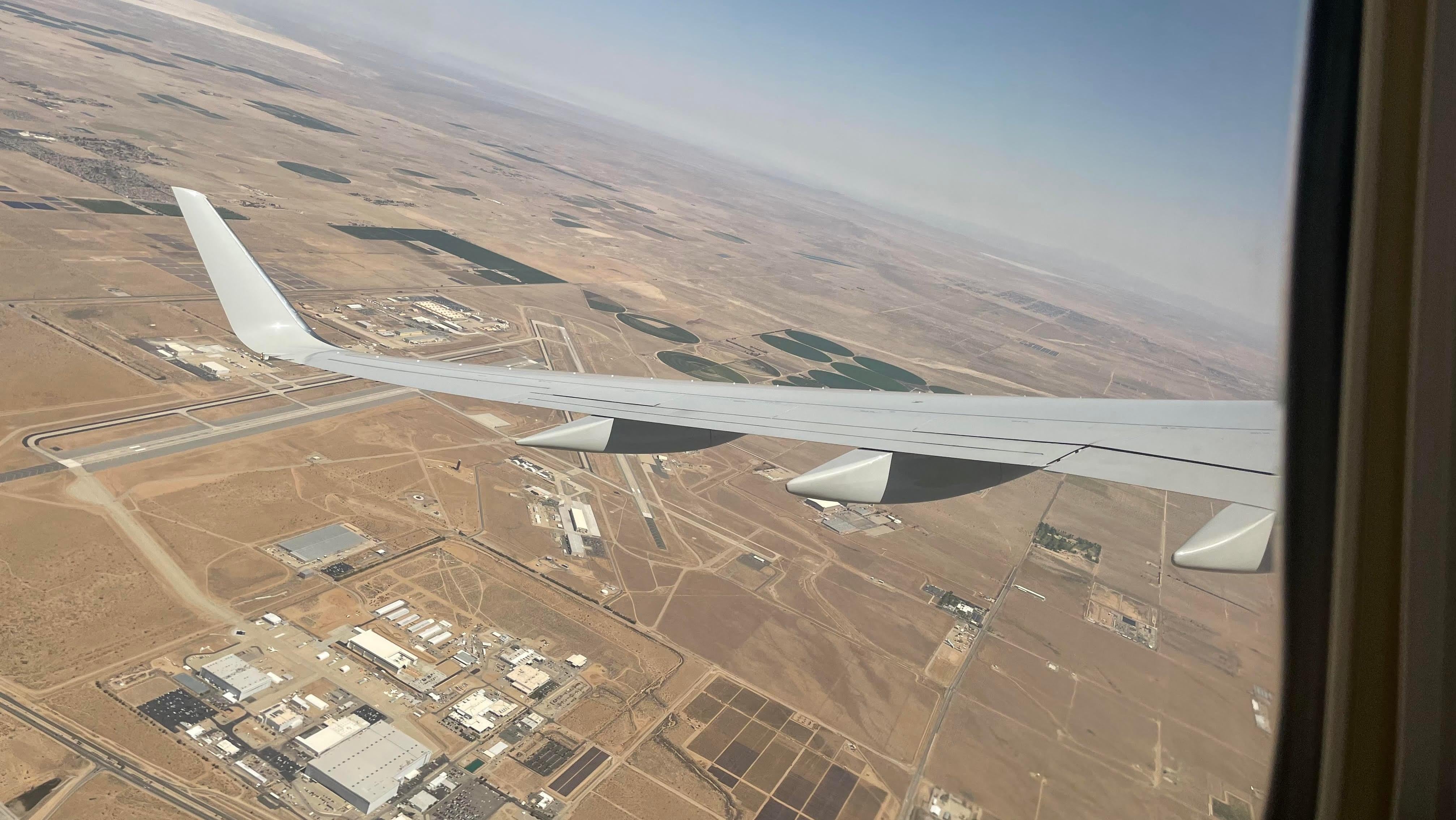 An aerial view of the desert near Lockheed Martin's Skunk Works facility.  (Photo: Mack DeGeurin)