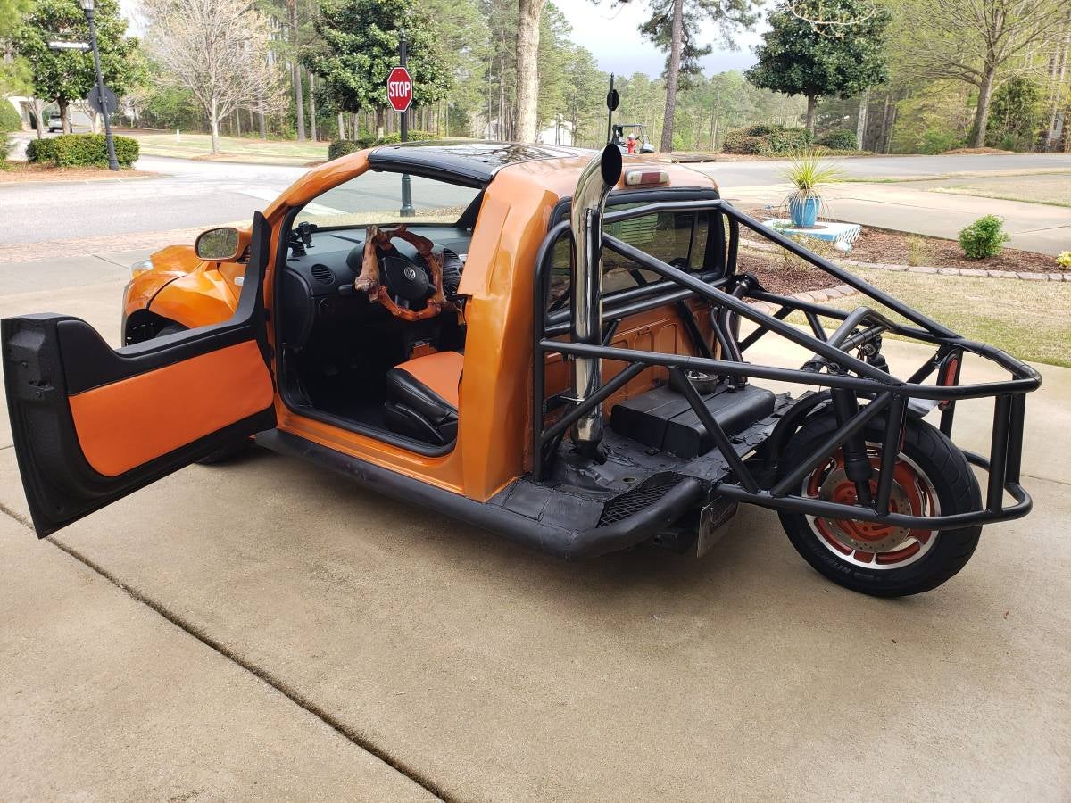 Would You Let Your Freak Flag Fly With This Custom 2003 VW Beetle Three-Wheeler?