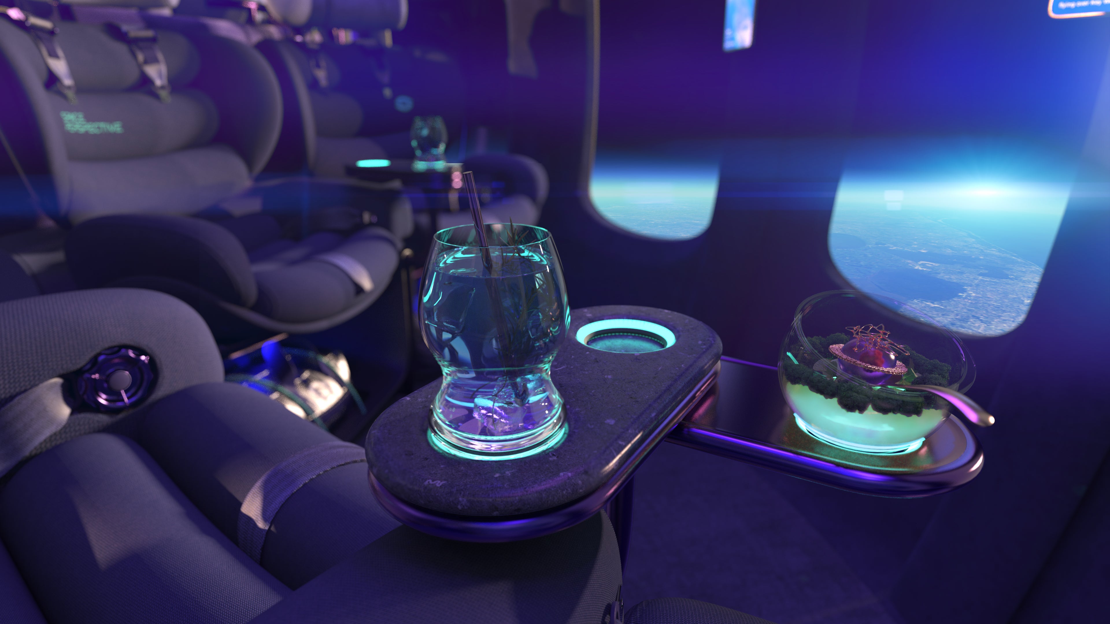A full-service bar will be available for passengers.  (Image: Space Perspective)