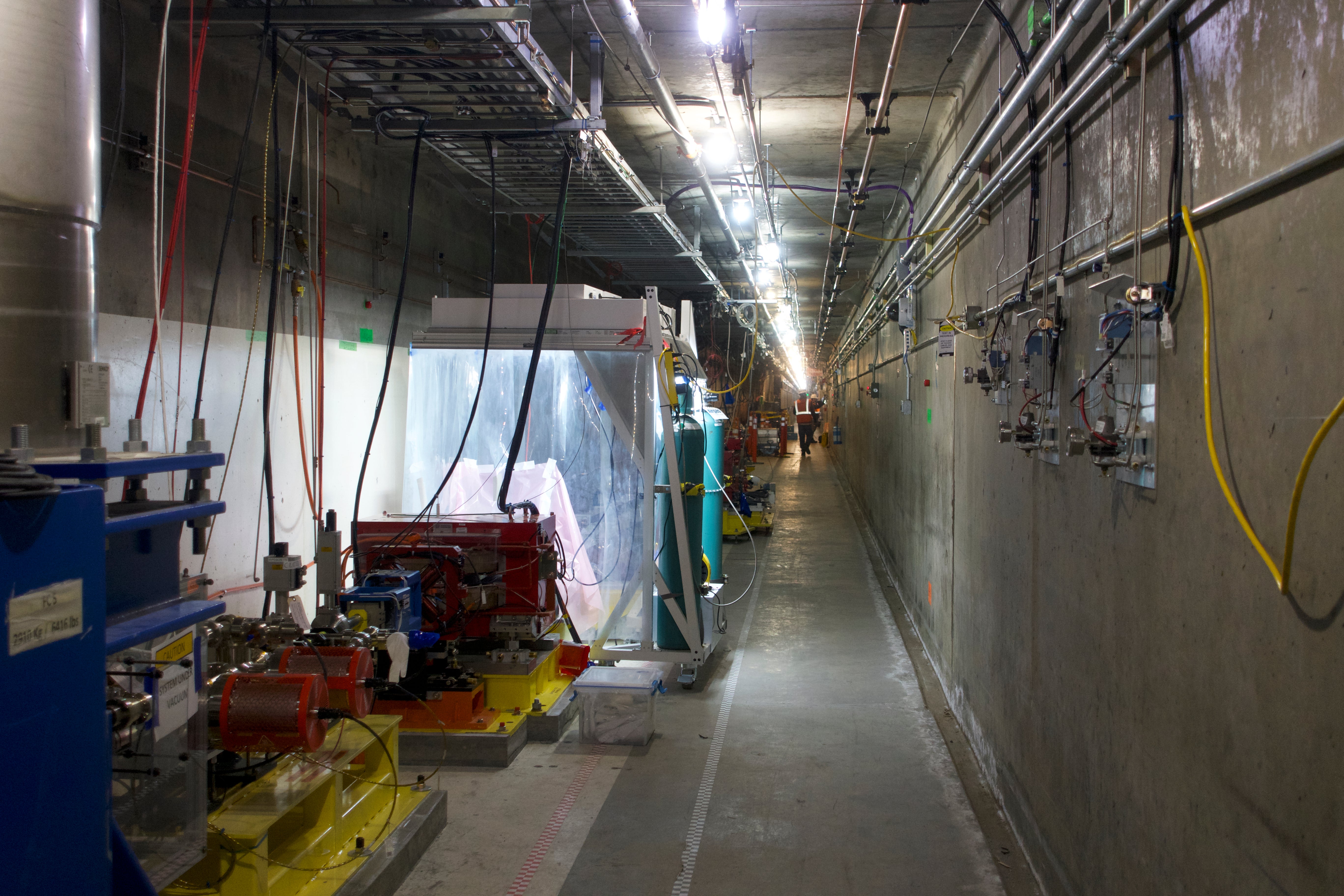 Inside the 3 km tunnel that contains LCLS and LCLS-II. (Photo: Isaac Schultz)