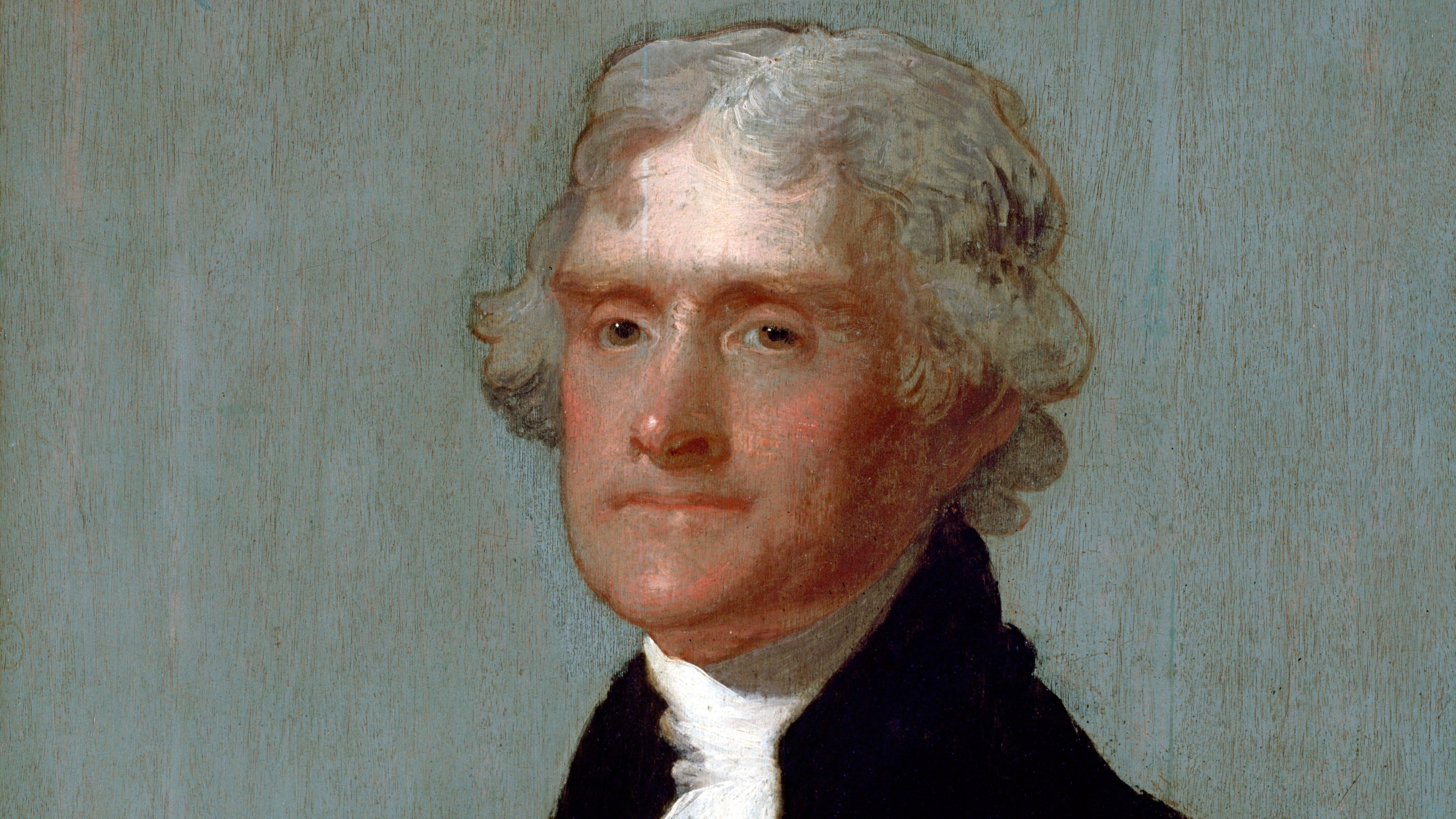 Thomas Jefferson painted by Gilbert Stuart, oil on panel, National Portrait Gallery, Washington, D.C.  (Image: Corbis, Getty Images)
