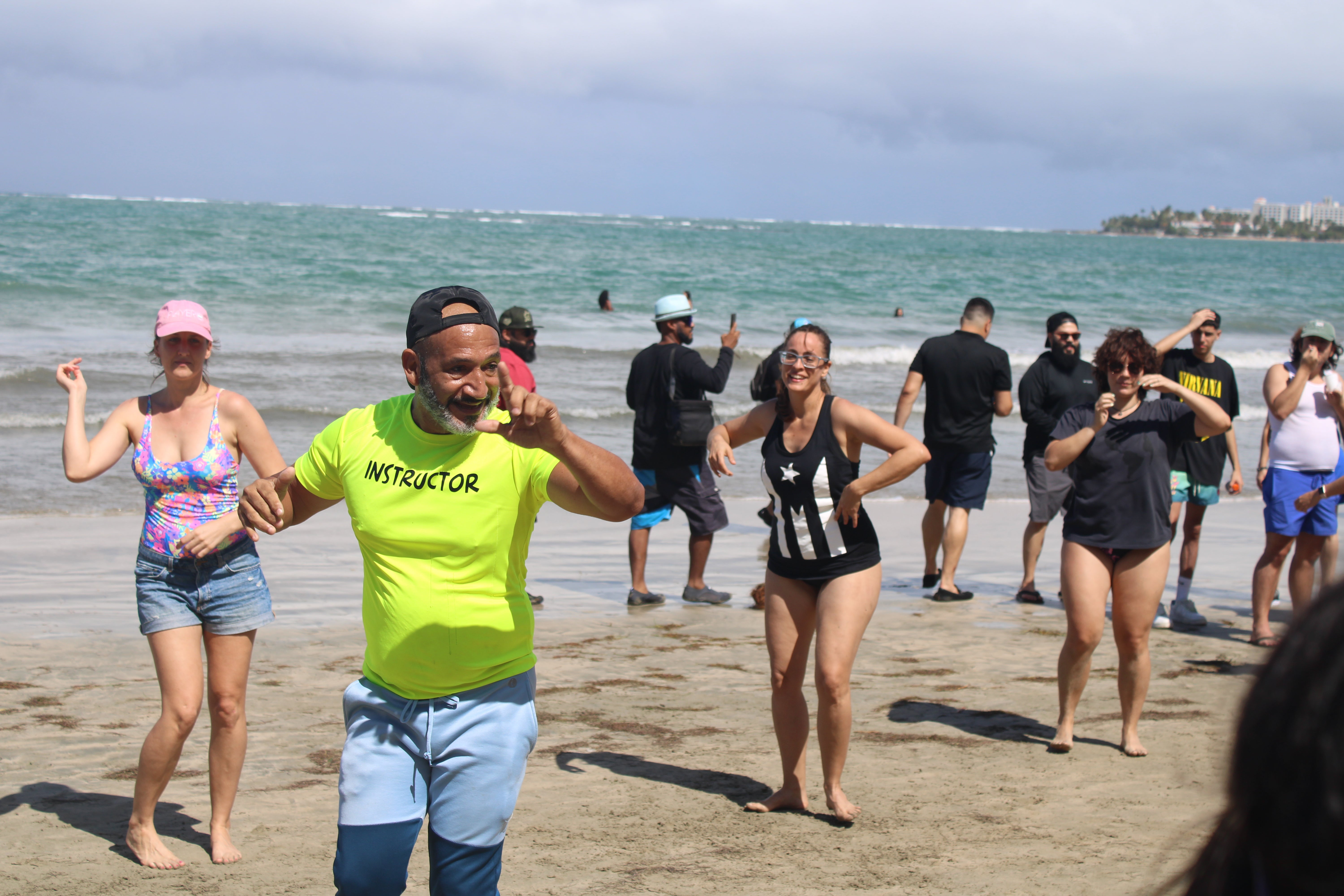 Locals attend a beach protest party in Dorado, Puerto Rico February 2022.  (Photo: Carlos Berríos Polanco)