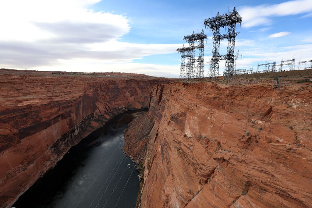 Severe drought grips parts of the Western United States and water levels at Lake Powell have dropped to their lowest level since the lake was created by damming the Colorado River in 1963. (Photo: Justin Sullivan, Getty Images)