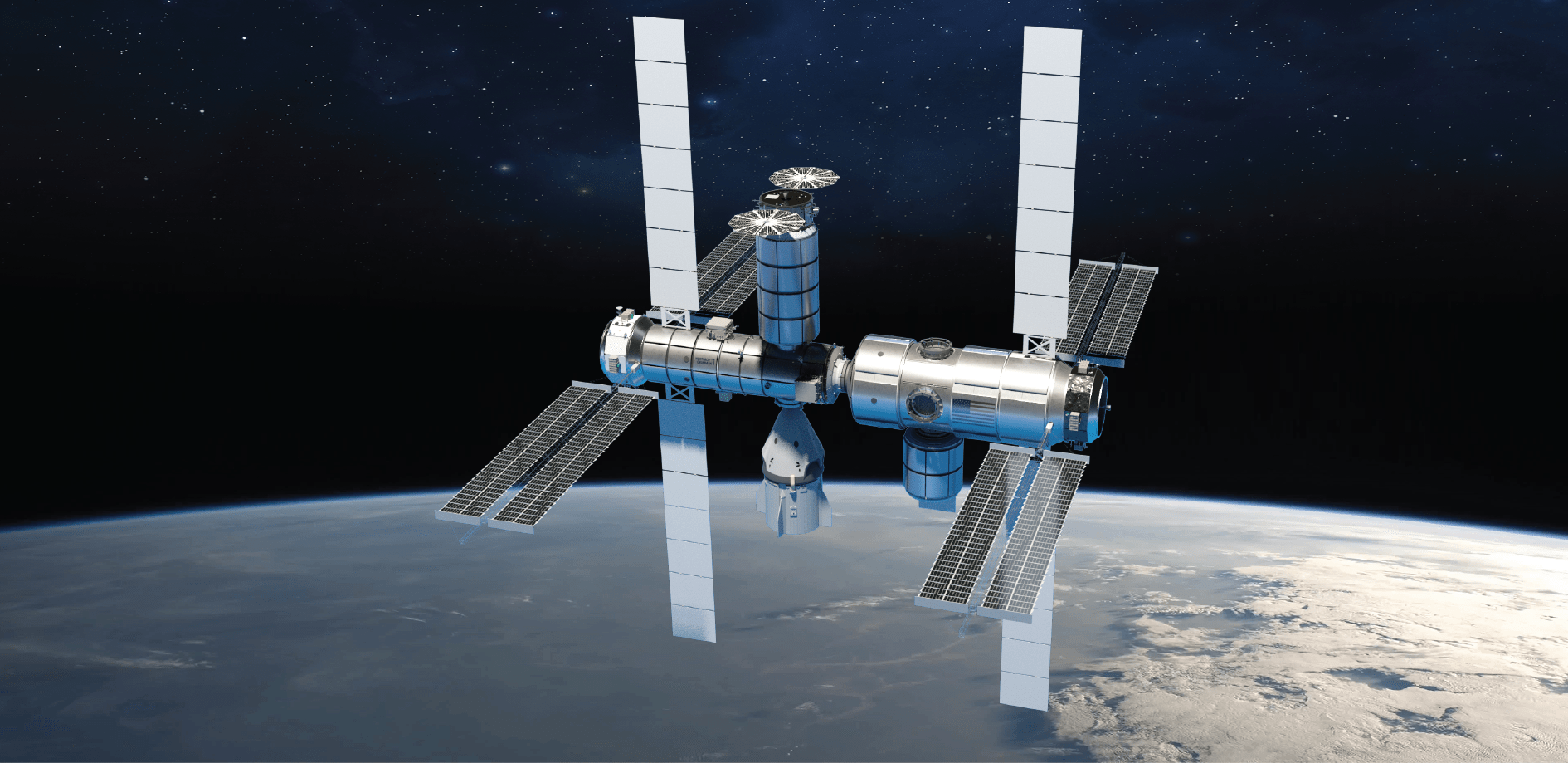 Conceptual image of a  Northrop Grumman space station. (Image: Northrop Grumman)