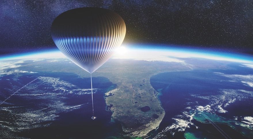 Conceptual view of the Space Perspective stratospheric balloon.  (Image: Space Perspective)