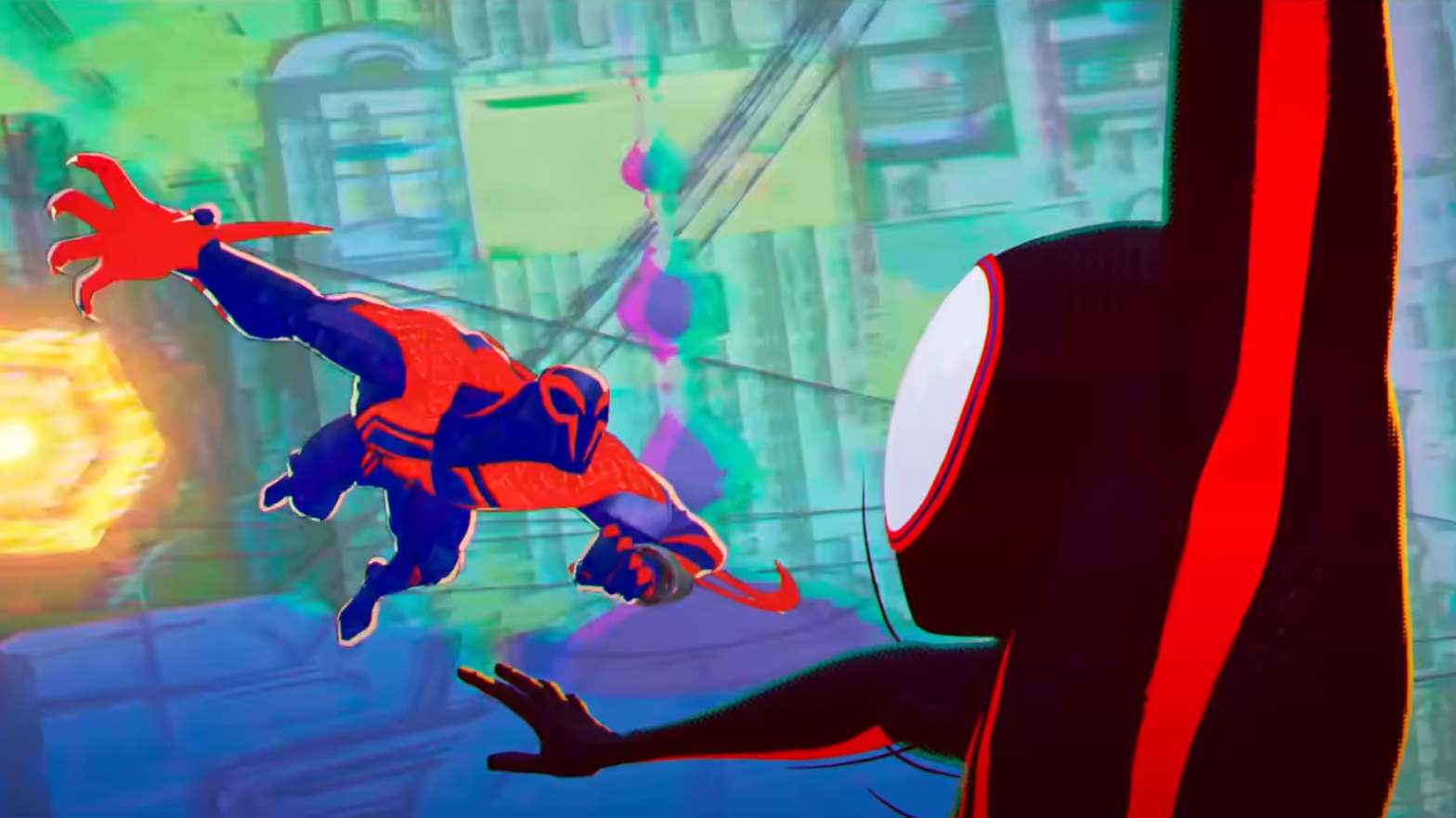 Miguel O'Hara and Miles Morales are just two of 240 characters in Across the Spider-Verse. (Screenshot: Sony)