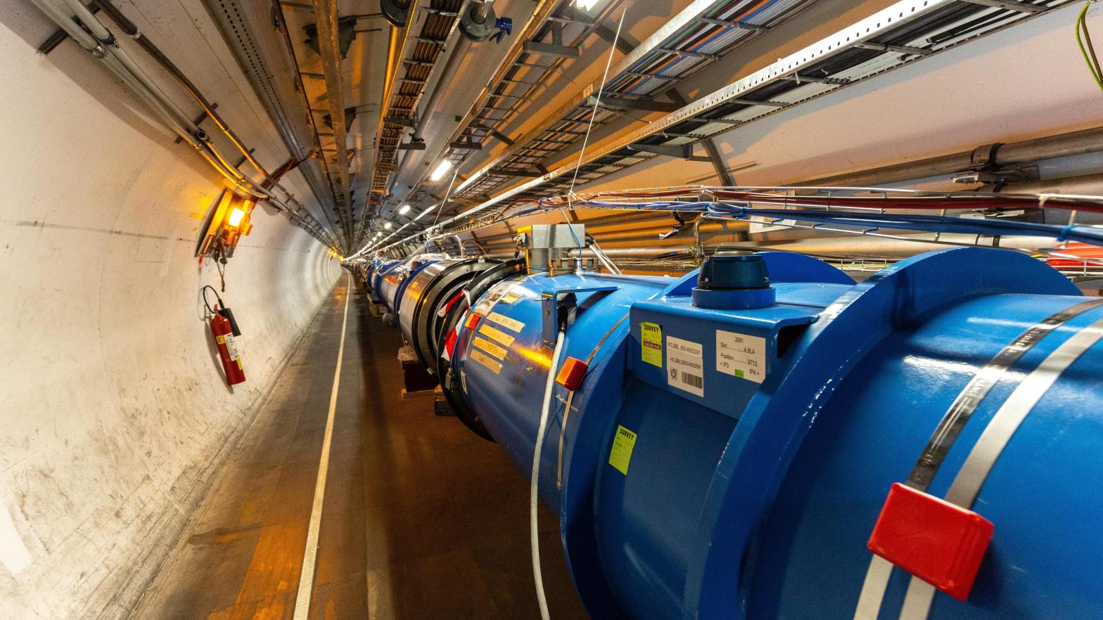 A segment of the LHC in 2019. (Photo: Ronald Patrick, Getty Images)