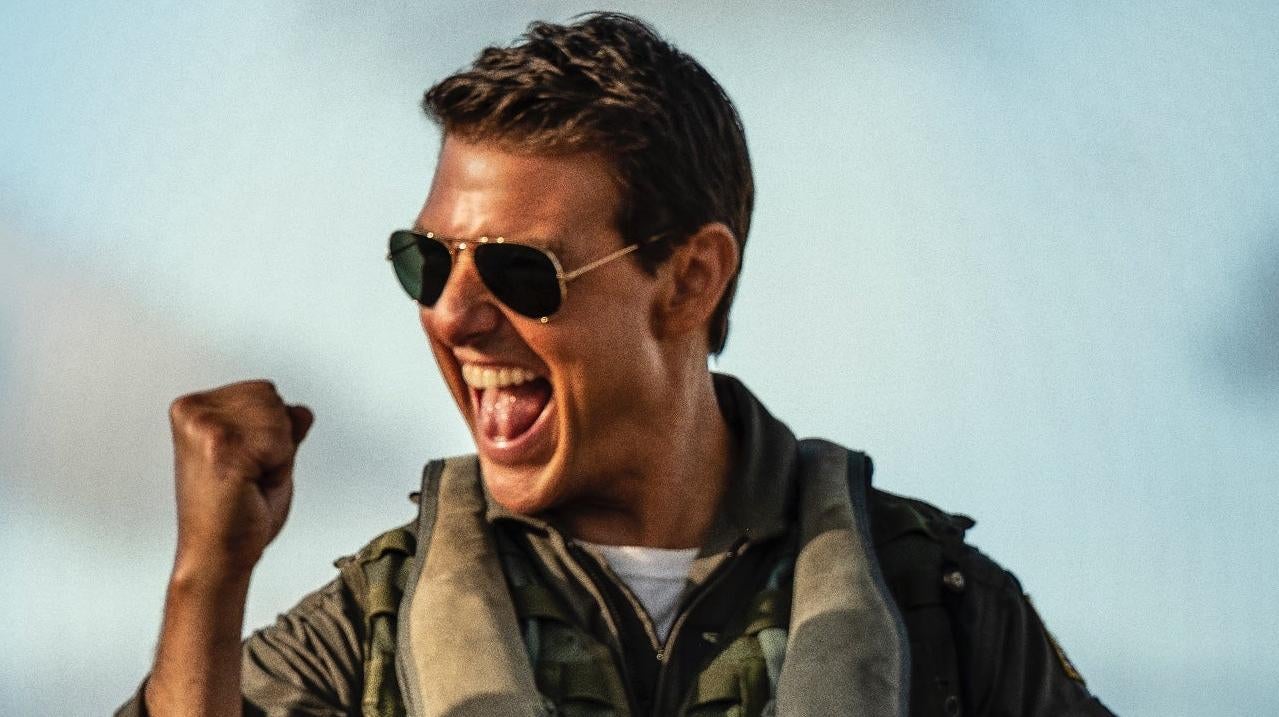 Tom Cruise, seen here in Top Gun: Maverick, stole the show at CinemaCon. (Image: Paramount)