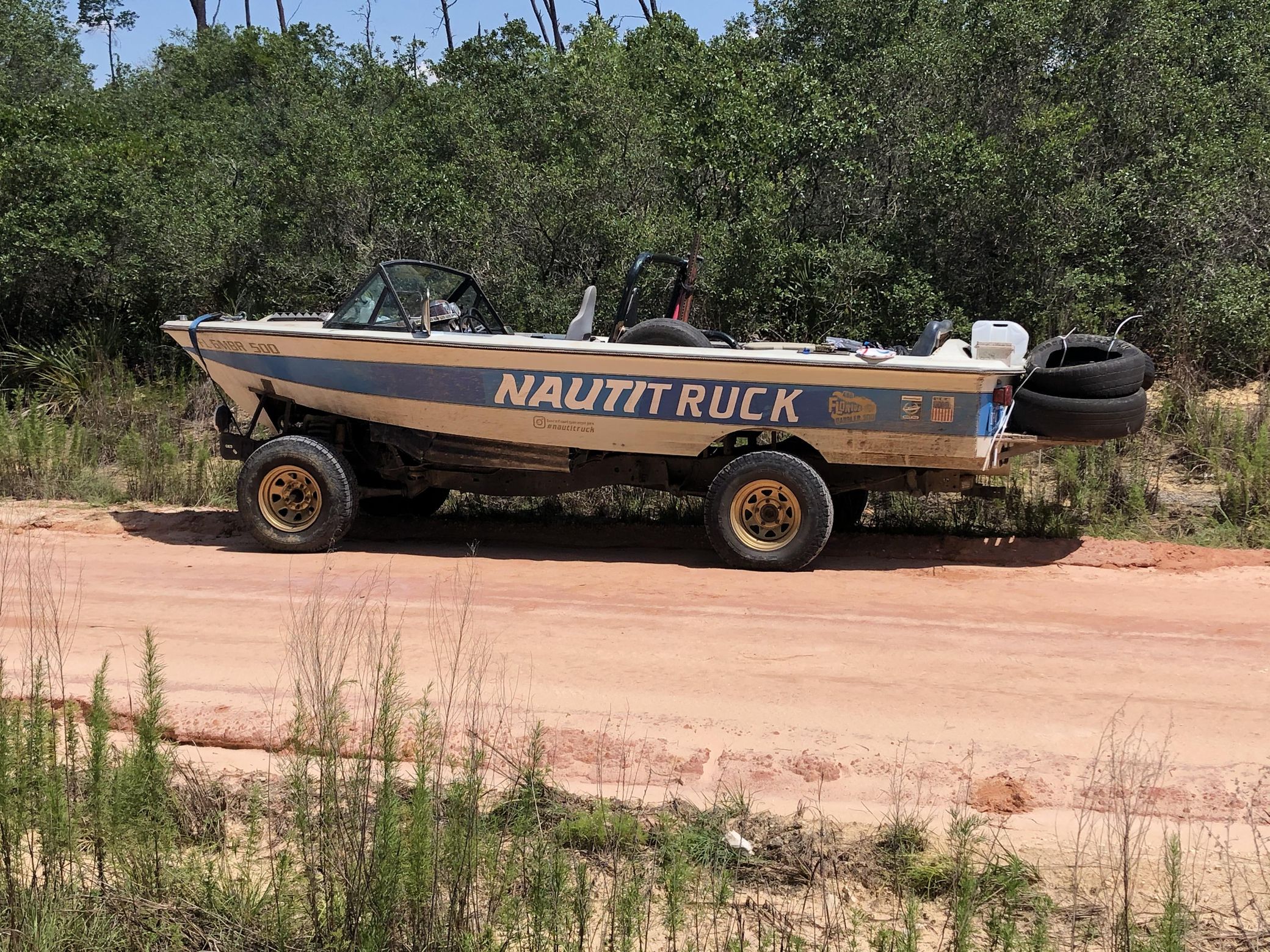 Someone Paired an F-150 With a Boat to Make an Absurd Off-Road Machine