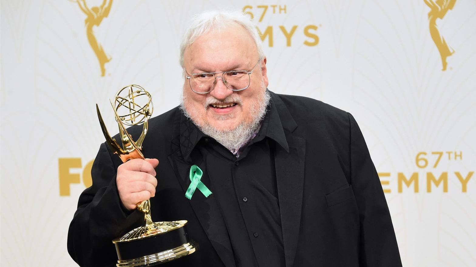 George R.R. Martin at the 2015 Emmy Awards in Los Angeles, California. (Photo: Jason Merritt, Getty Images)