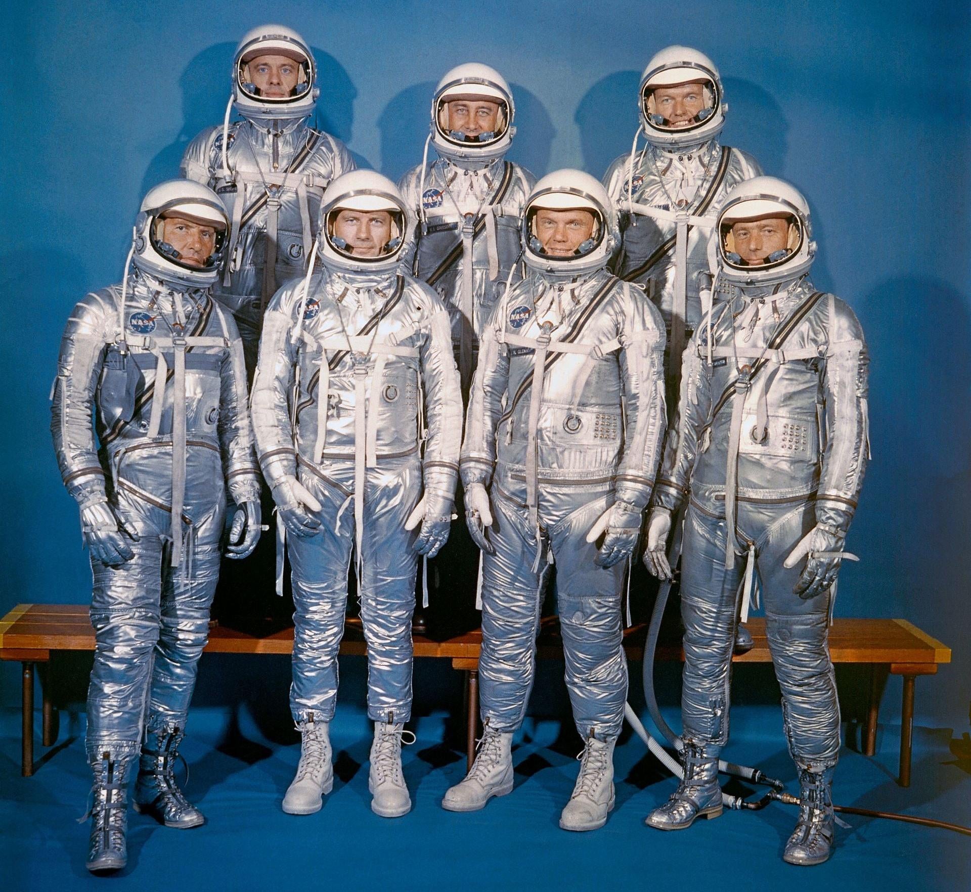 NASA's first astronaut class, the Mercury 7, had the best spacesuits. This photo was taken on April 9, 1959.  (Photo: NASA)