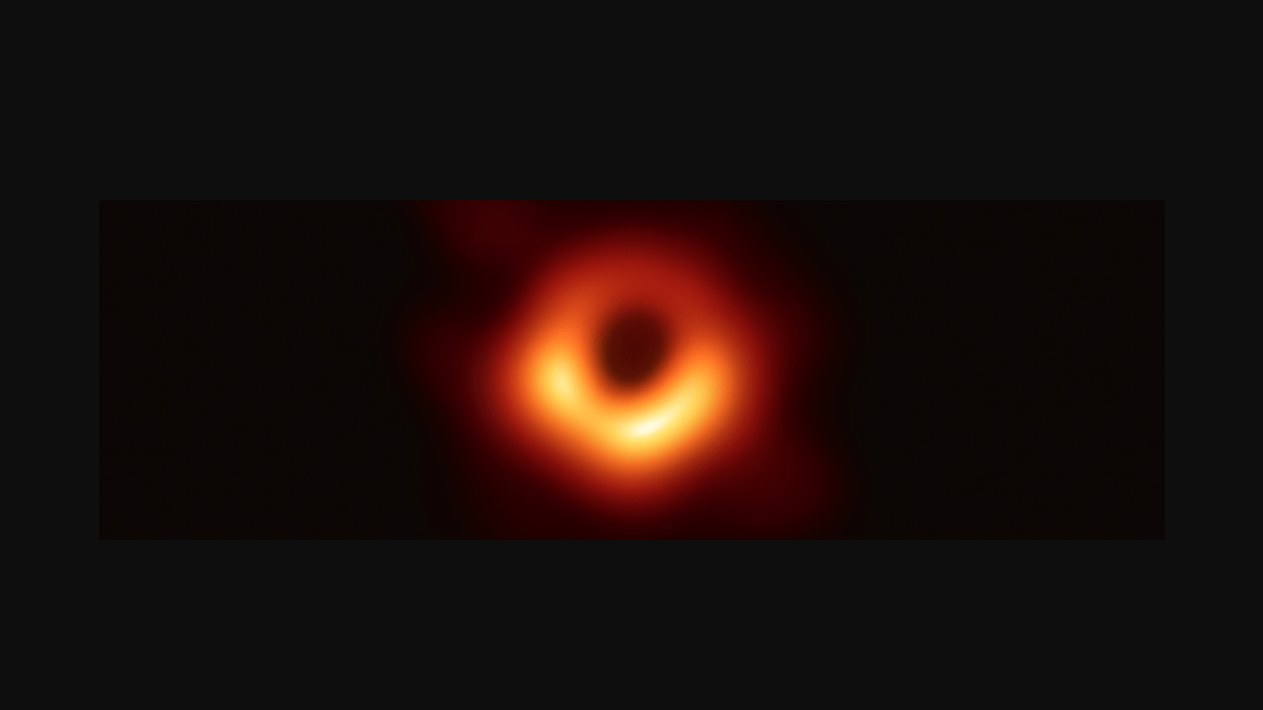 The first image ever taken of a black hole. This is Messier 87, as seen by the Event Horizon Telescope (image released in April 2019). (Image: Event Horizon Telescope Collaboration)