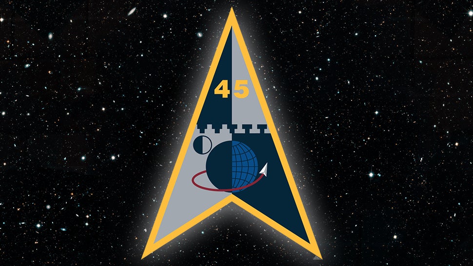 Emblem of Space System Command's Space Delta 45 (Graphic: NASA/Space Force/Gizmodo)