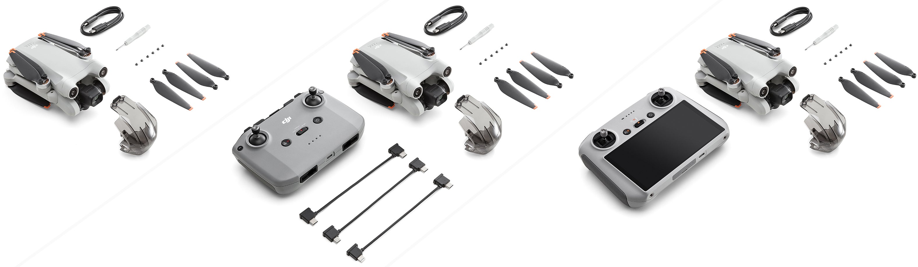 The DJI Mini 3 Pro on its own starts at $US669 ($929), but is also available in two bundles including either the older DJI RC-N1 controller for $US759 ($1,054), or the newer DJI RC controller for $US909 ($1,262). (Image: DJI)