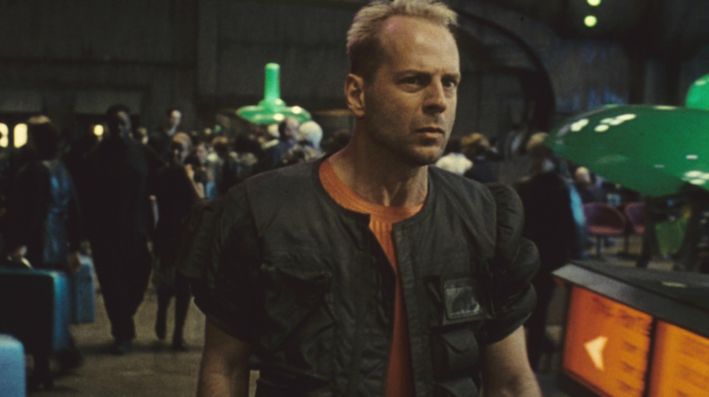 Bruce Willis as Korben Dallas in The Fifth Element. (Image: Sony Pictures)