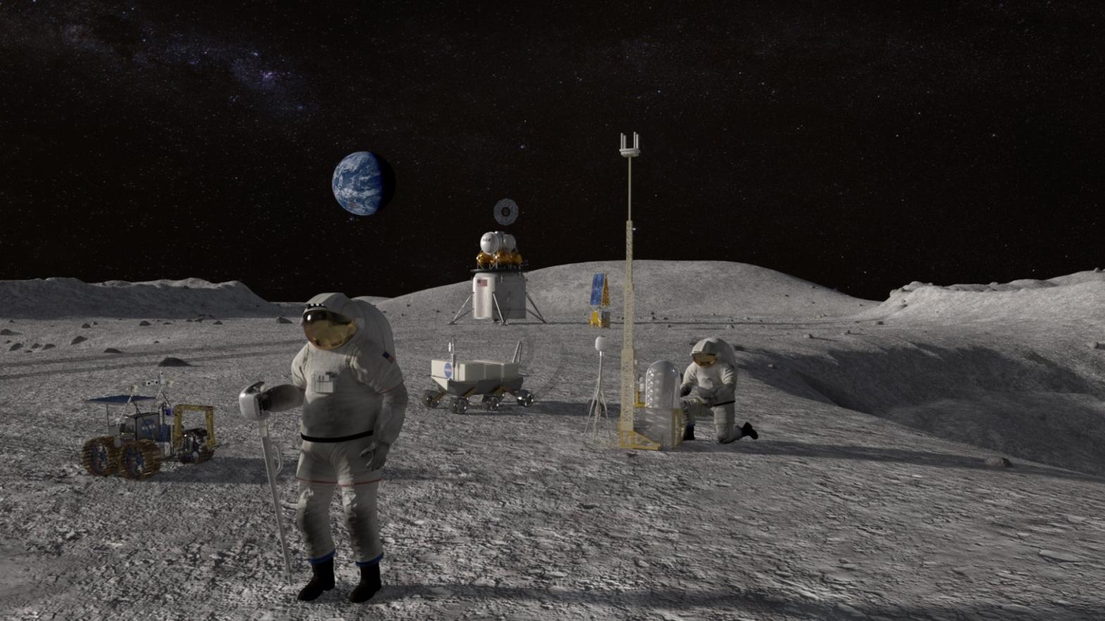 Artist's interpretation of a crewed Artemis mission to the Moon.  (Image: NASA)