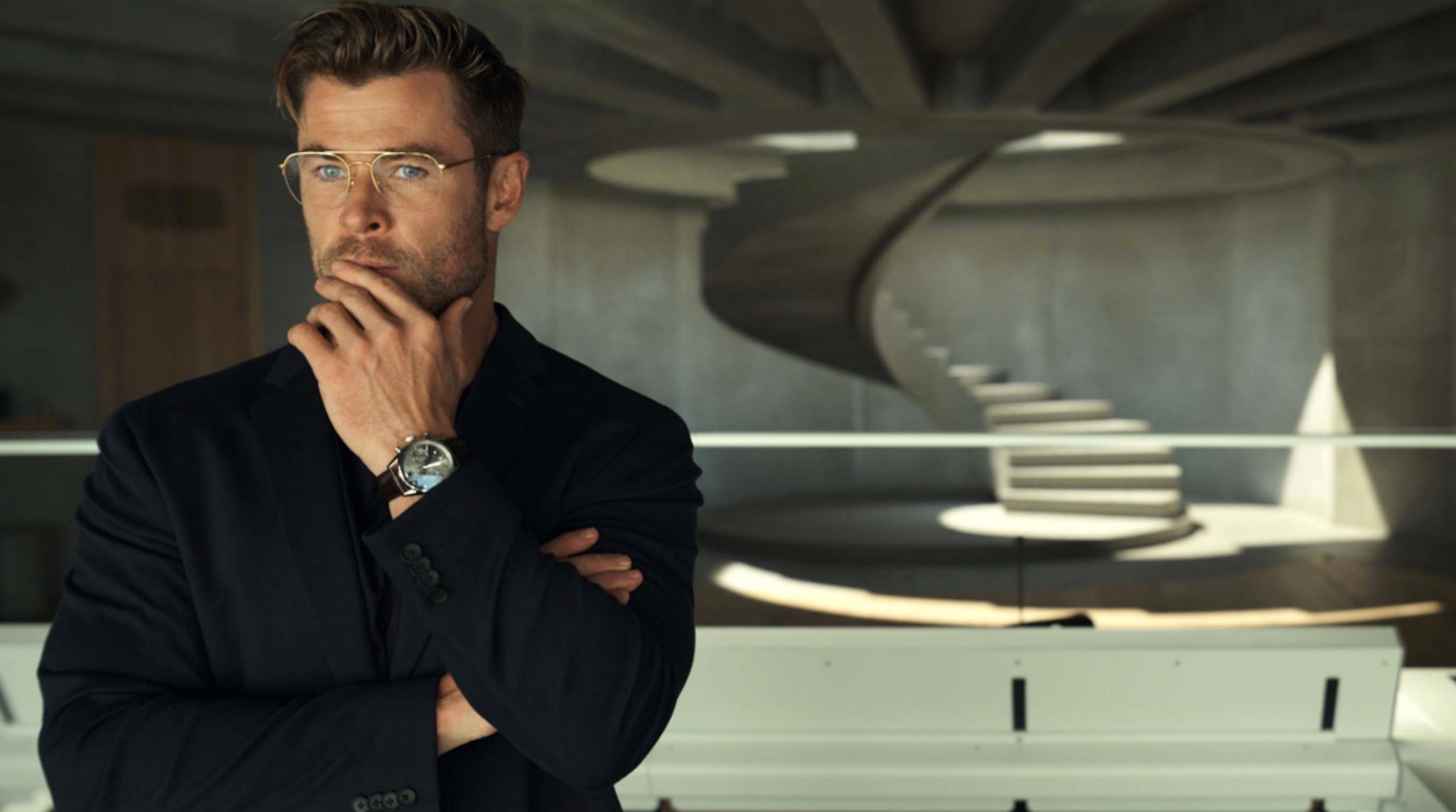 Chris Hemsworth in Spiderhead. (Image: Netflix)