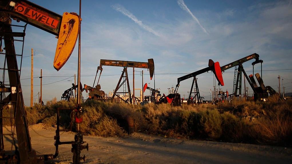 Pump jacks and wells are seen in an oil field on the Monterey Shale formation near McKittrick, California.  (Photo: David McNew, Getty Images)
