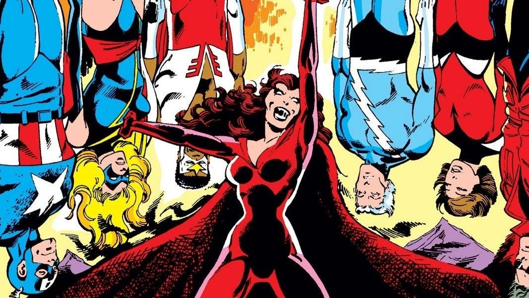 What is the Scarlet Witch's sanity, if not tropes persevering? (Image: John Byrne, Terry Austin, and Gaspar Saladino/Marvel Comics)