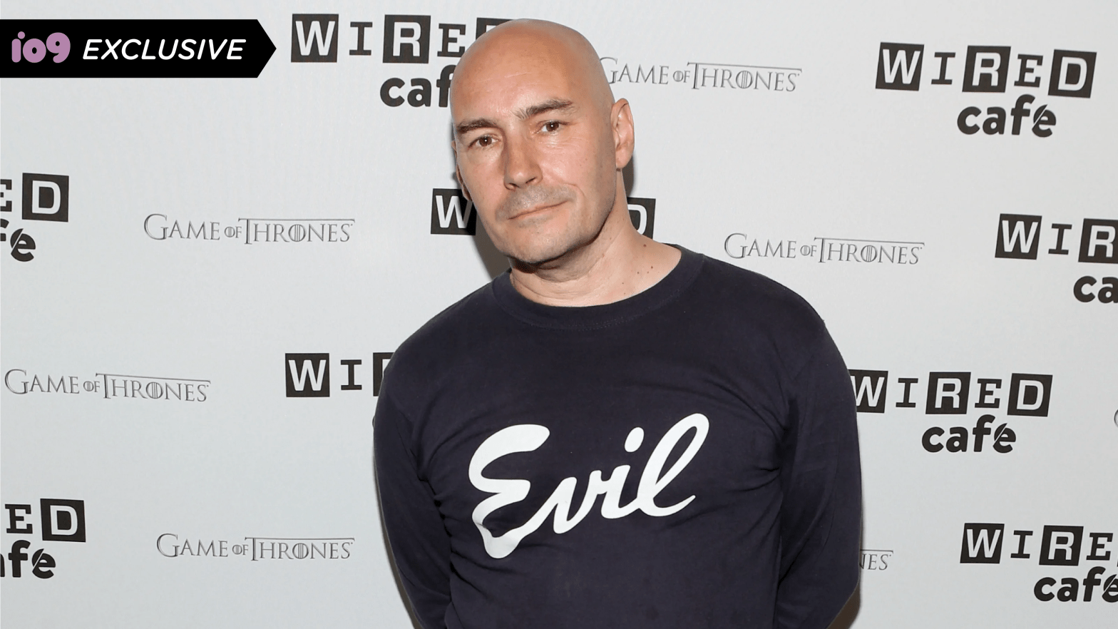 Grant Morrison at the Wired Café during the 2014 San Diego Comic-Con. (Photo: Jesse Grant., Getty Images)