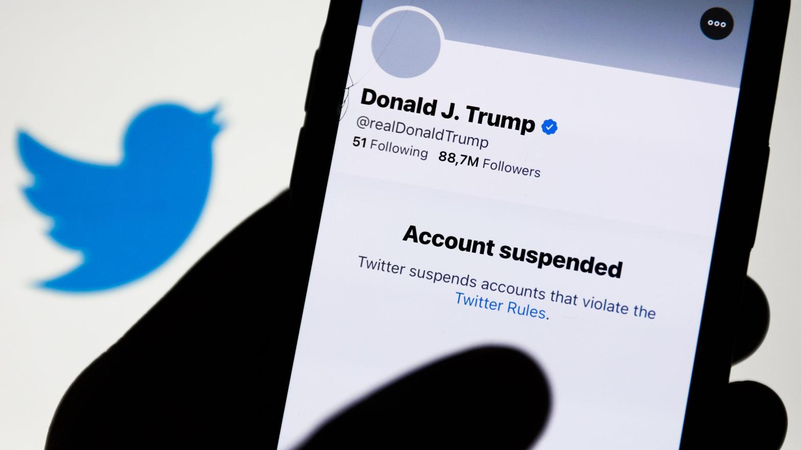 Donald Trump's Twitter account was permanently suspended on January 8, 2021 (Photo: Jakub Porzycki/NurPhoto, Getty Images)