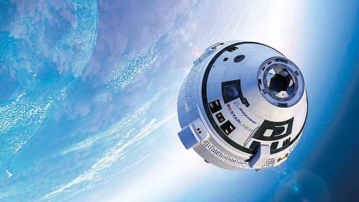 Conceptual view of Boeing's CST-100 Starliner. (Image: Boeing)