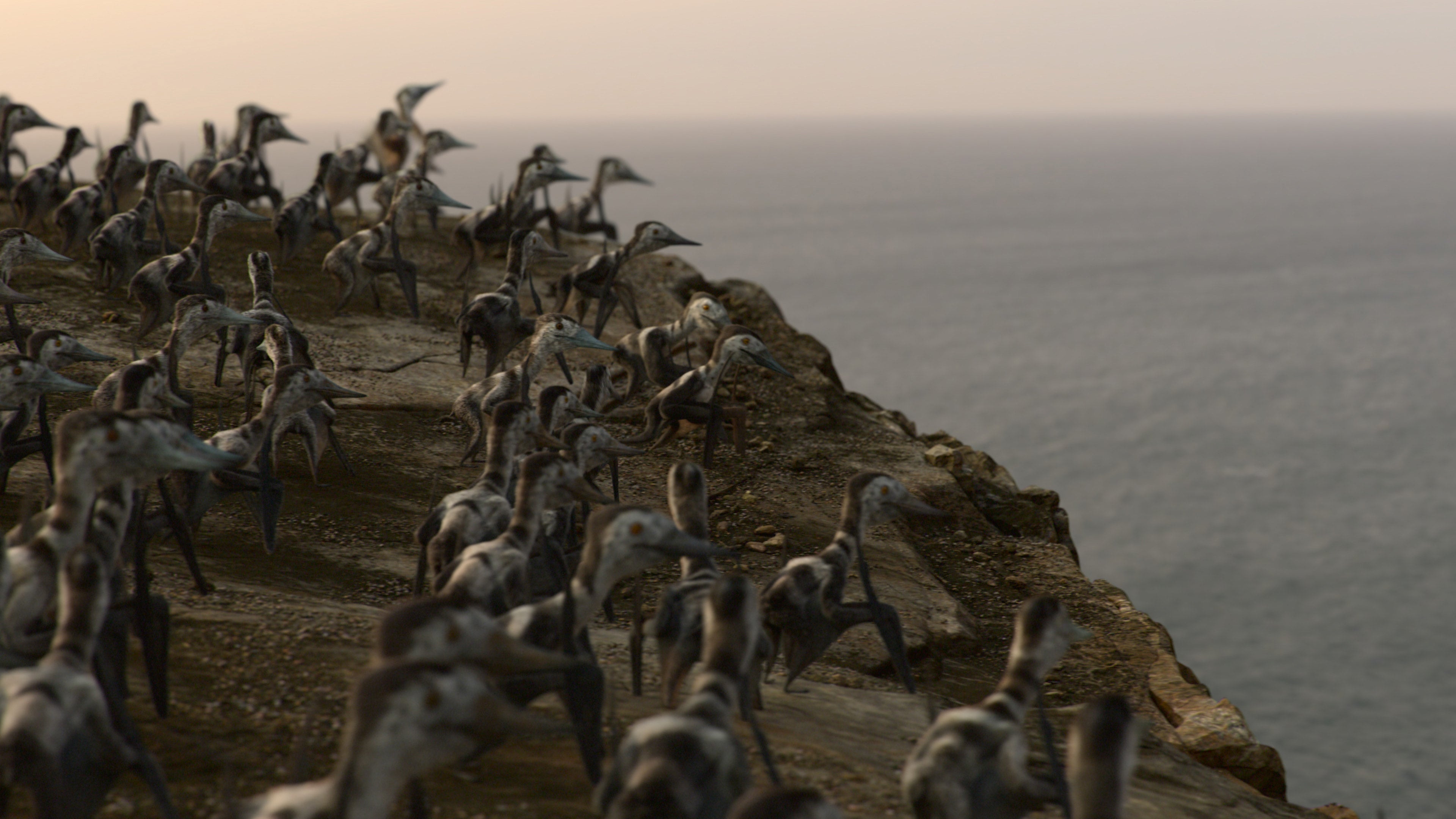Young pterosaurs prepare for their first flight. (Image: Apple)