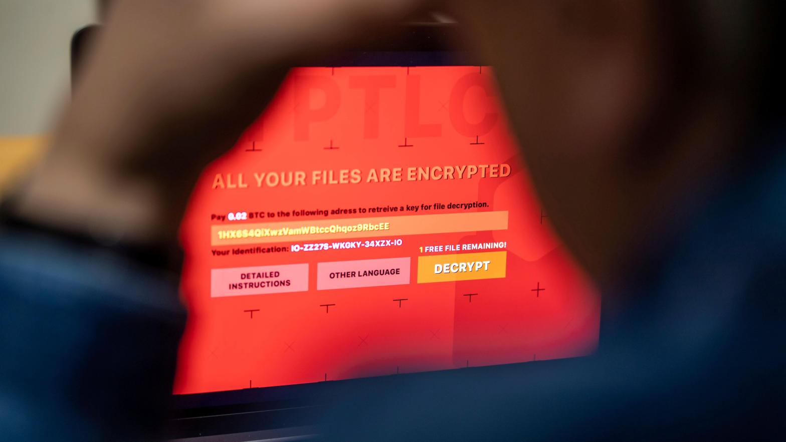 Ransomware encrypts files on people's computers and extorts them to get their information back. (Photo: Lino Mirgeler, AP)